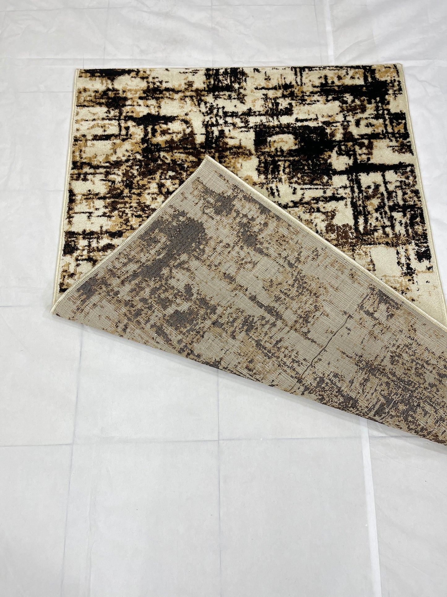Modern polypropylene Rug,back woven(Article-664-Off white)