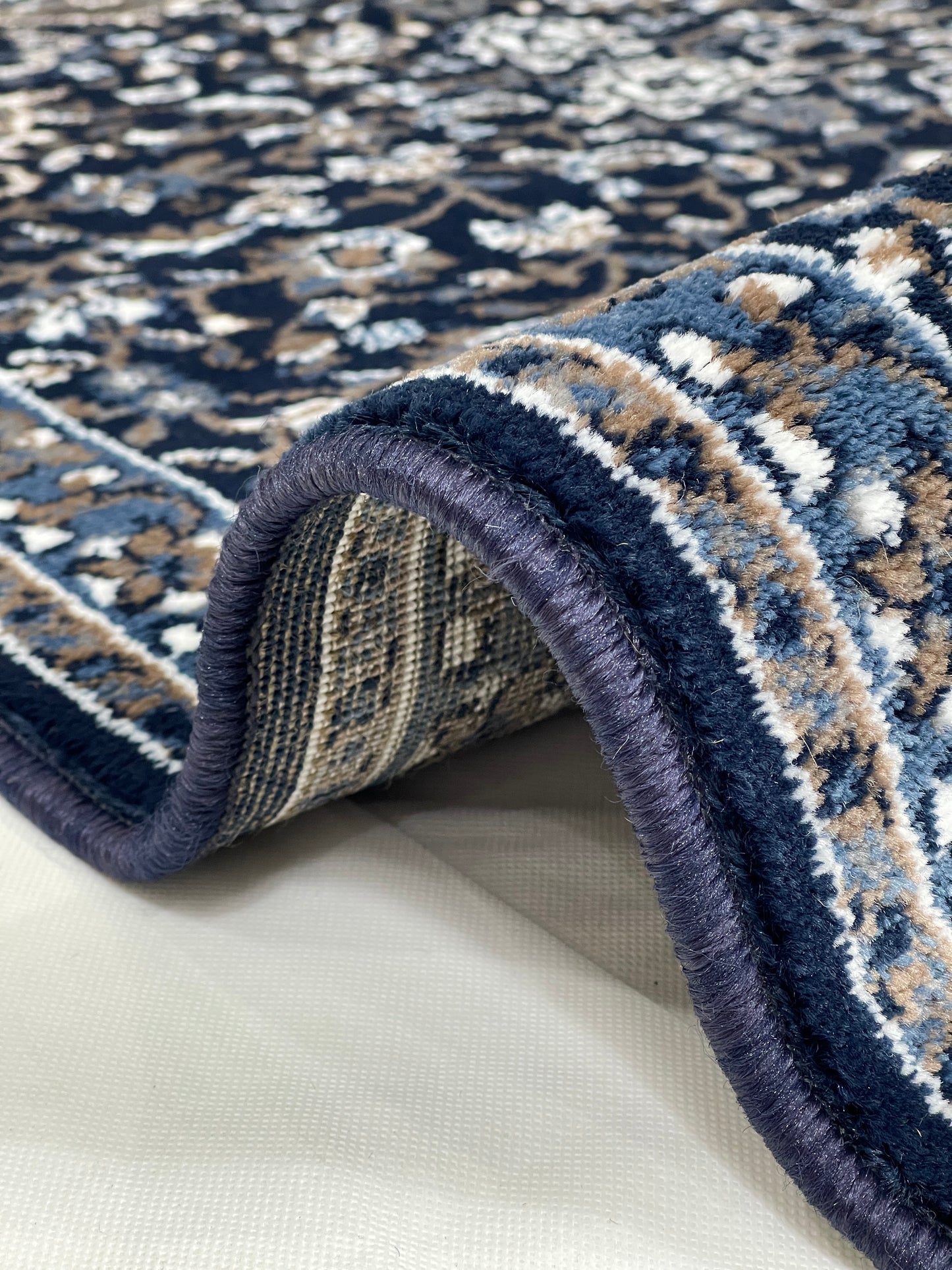 Persian Polypropylene Rug,Woven Back (Article-20-Dark Blue) Size : 3 ft width x 5 ft length (100cm x 150 cm)