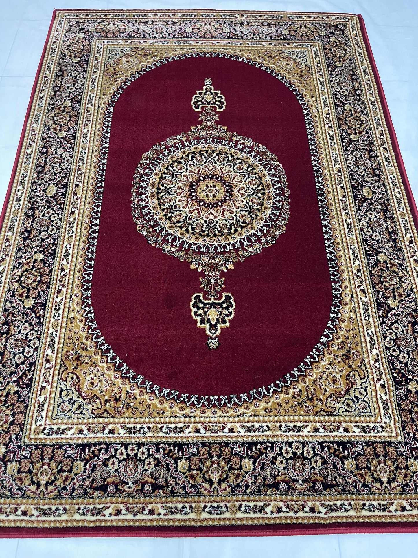 Persian polypropylene Rug,back woven(Article-22-Red)