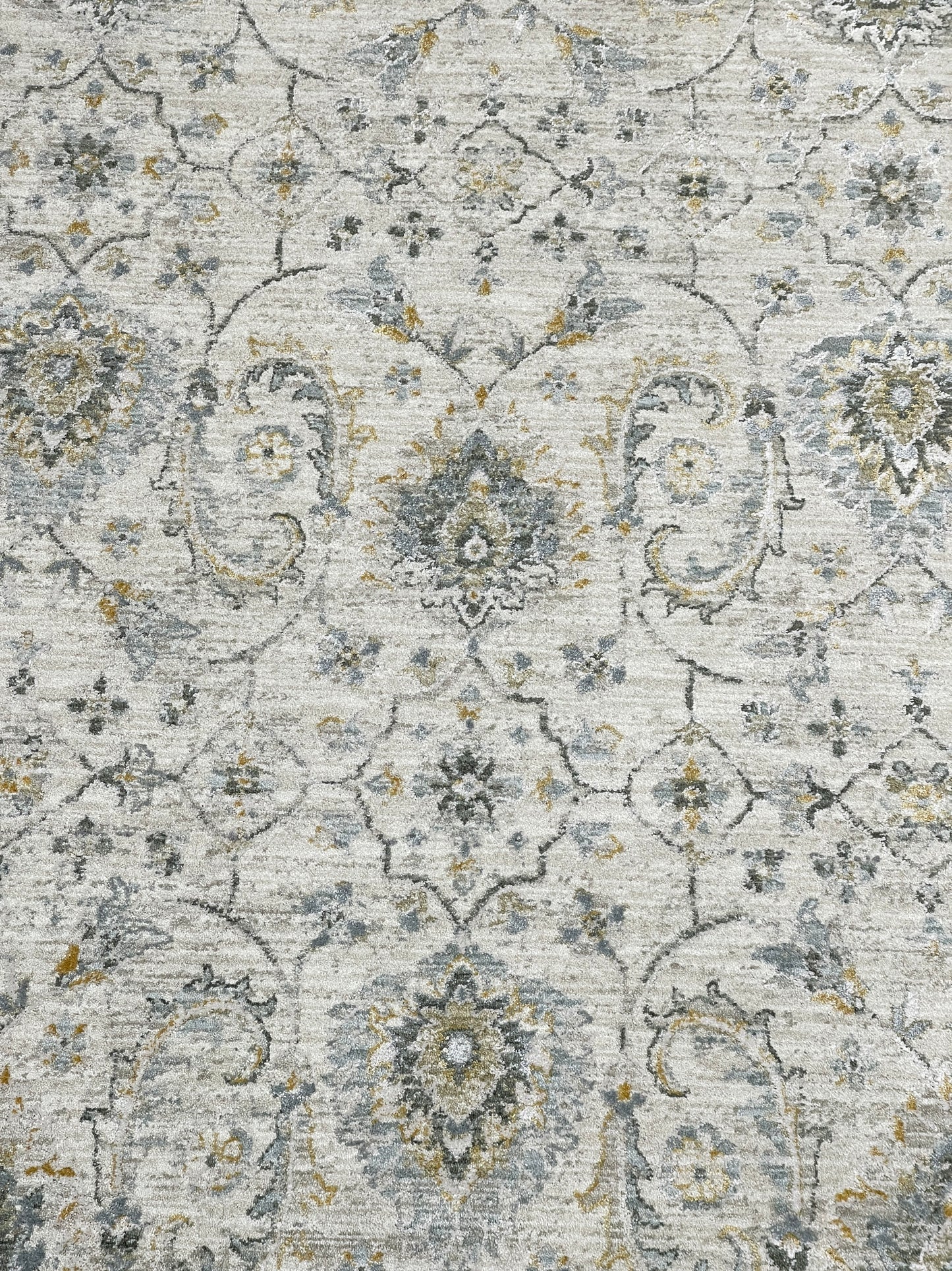 New Turkish Silk (Surya A) 
Size: 6.6 ft width x 9.6 ft length (200cm x 290cm)
Article -629- Off White