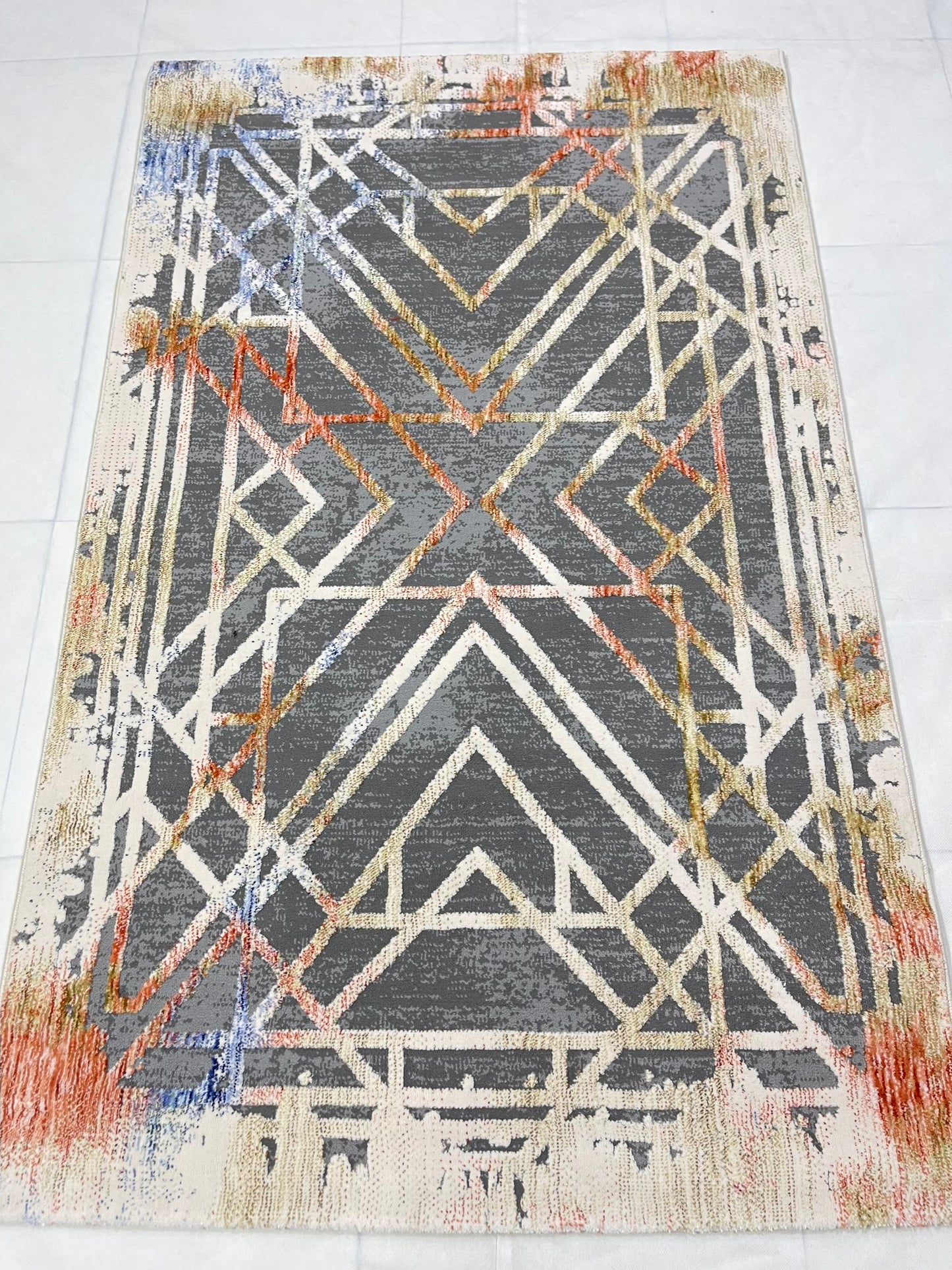 Irani Viscose Rug , Woven Back Article-309-Peach Size : 3 ft width x 5 ft length (100 cm x 150cm)