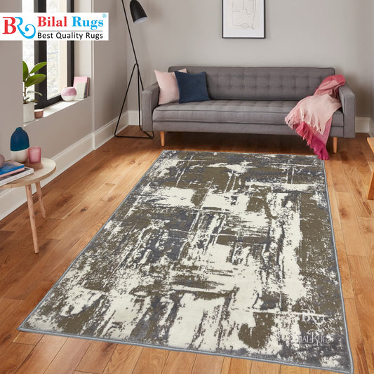 Polyester Silk Woven Rug.(Article-1452-Grey)
Size : 3 ft width x 5 ft length ( 100cm x 150cm)