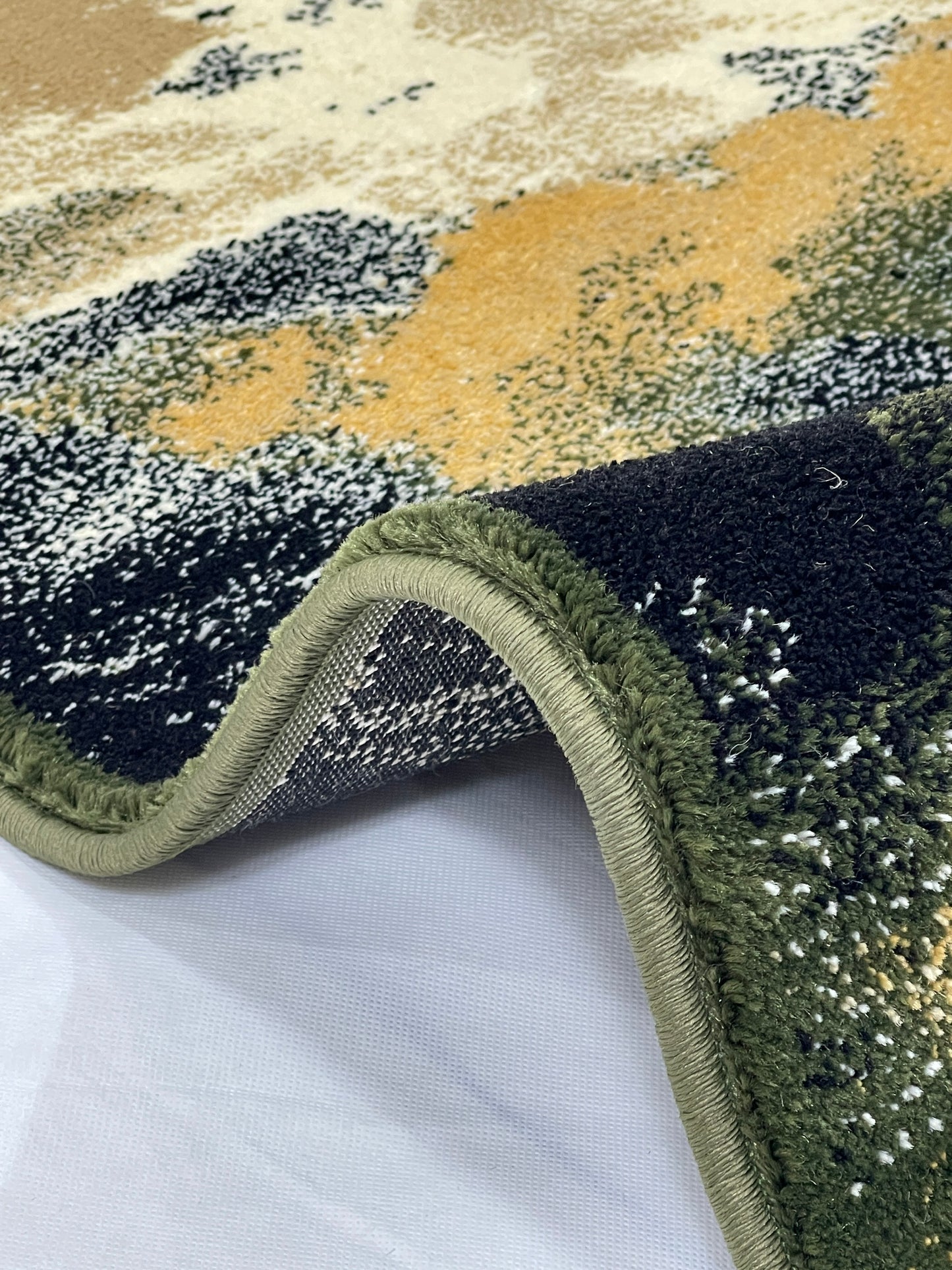 Modern  Polypropylene Rug,back woven(Article-612-Green)