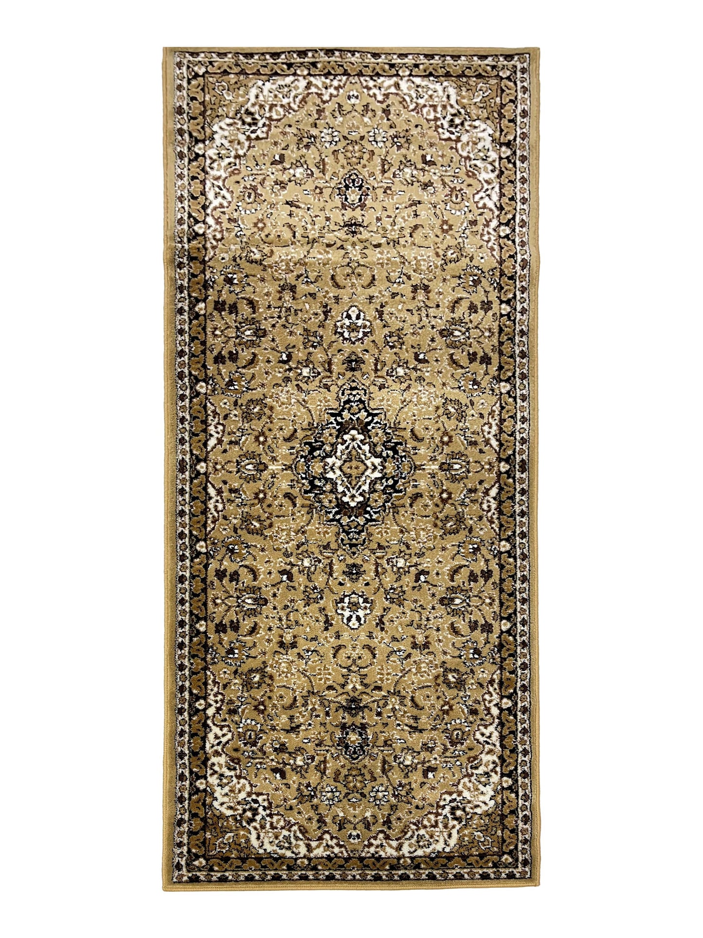 Beige Persian Polypropylene Woven Runner.
Size : 2.6 ft width x 6.6 ft length
(80 cm x 200 cm)