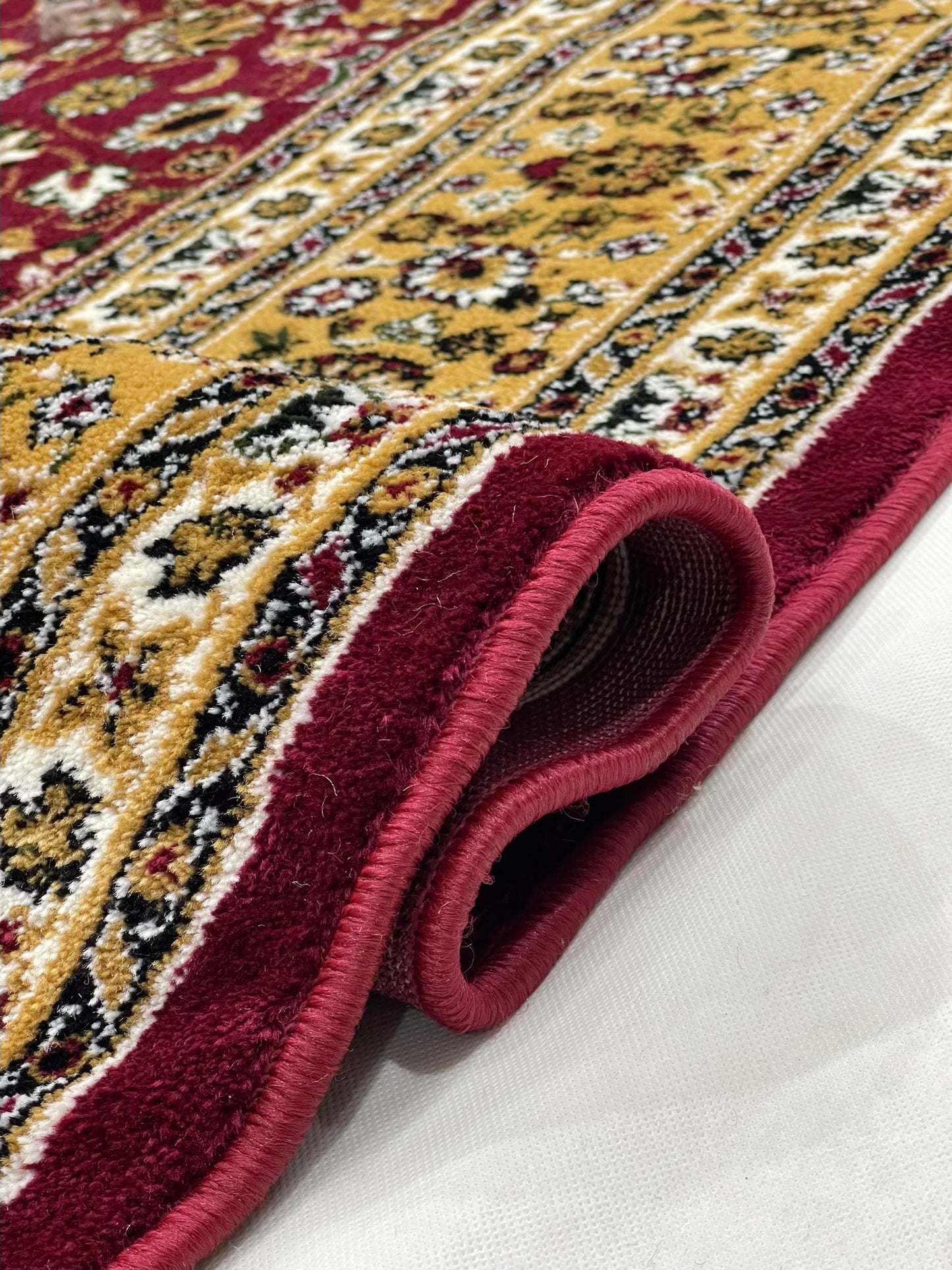 Persian Polypropylene Rug,back woven(Article-140-Red)
