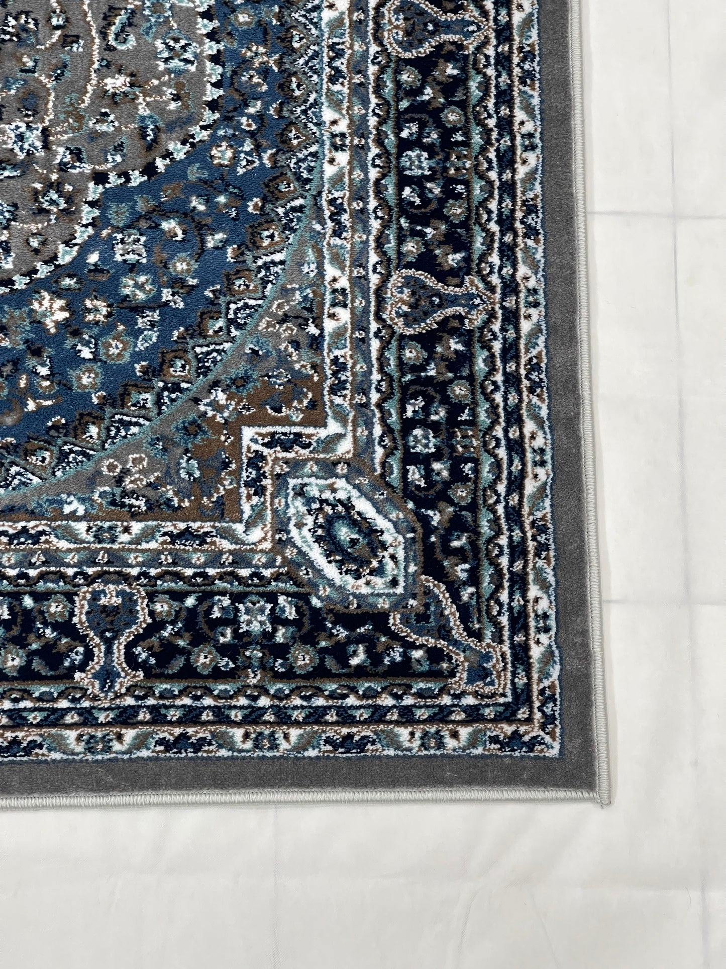 Persian polypropylene Rug,back woven(Article-23-Grey)