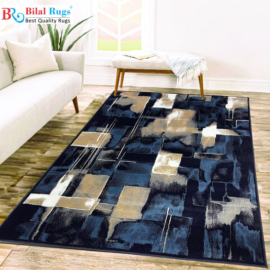 Modern polypropylene Rug,back woven(Article-319-Blue)
Size: 5 ft width x 7.3 ft length