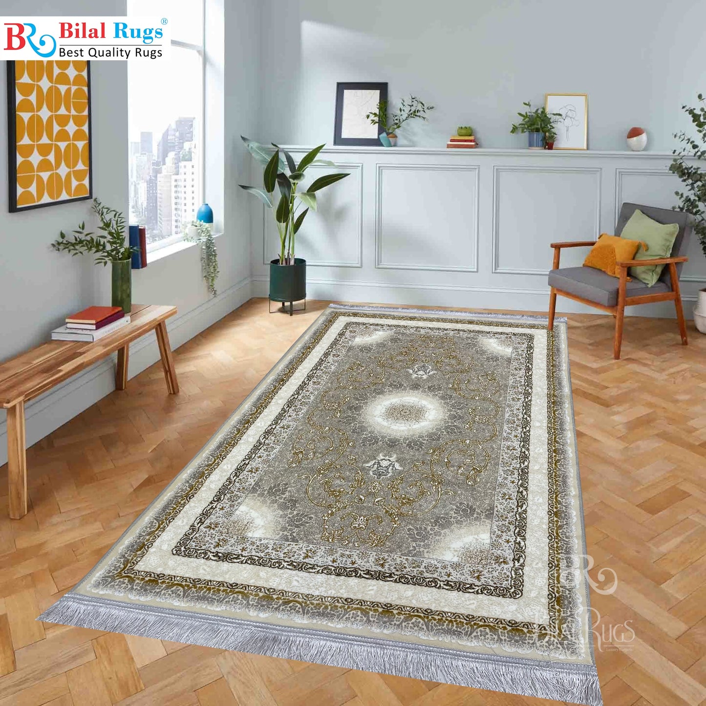 Irani Pure Acrylic 1200 Reeds
Article -201-Off white
Size : 3 ft width x 5 ft length (100cm x 150cm)