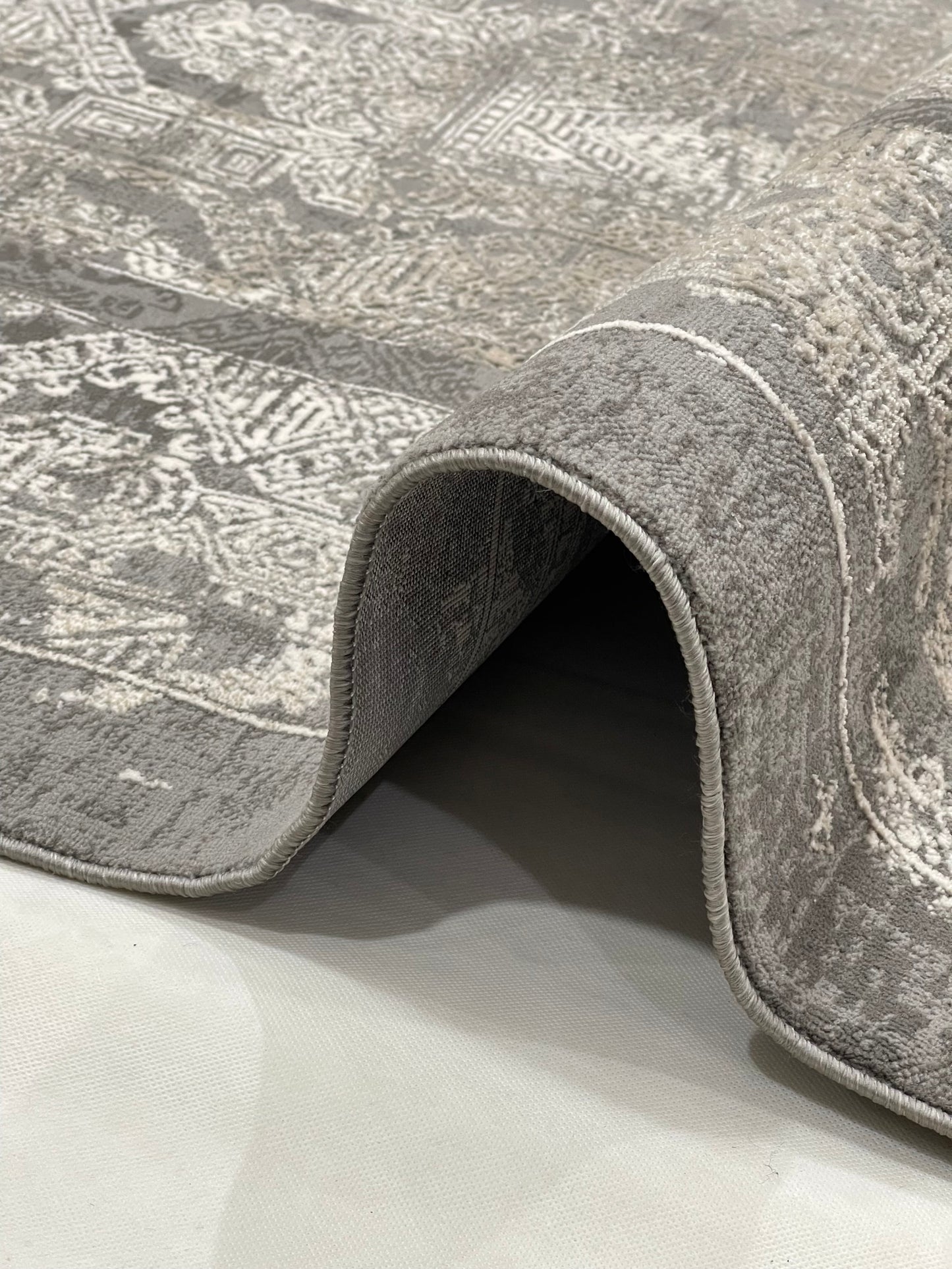 Irani Vintage Woven Rug.  Article -2085-Grey Size: 6.6 ft width x 9.6 ft length (200cm x 290cm)