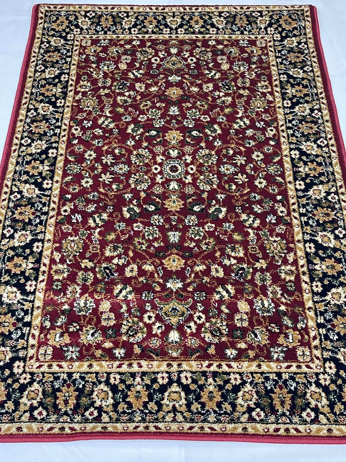 Persian Polypropylene Rug,Woven Back (Article-140-Red) Size : 3 ft width x 5 ft length (100cm x 150 cm)