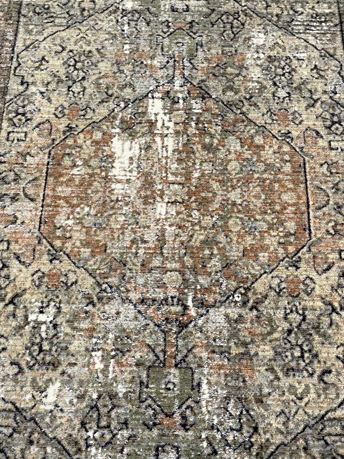 Turkish Polypropylene Silk. Woven Back (Article-1670-Multi )
Size : 5ft width  x 7.3ft length (150cm x 220cm)