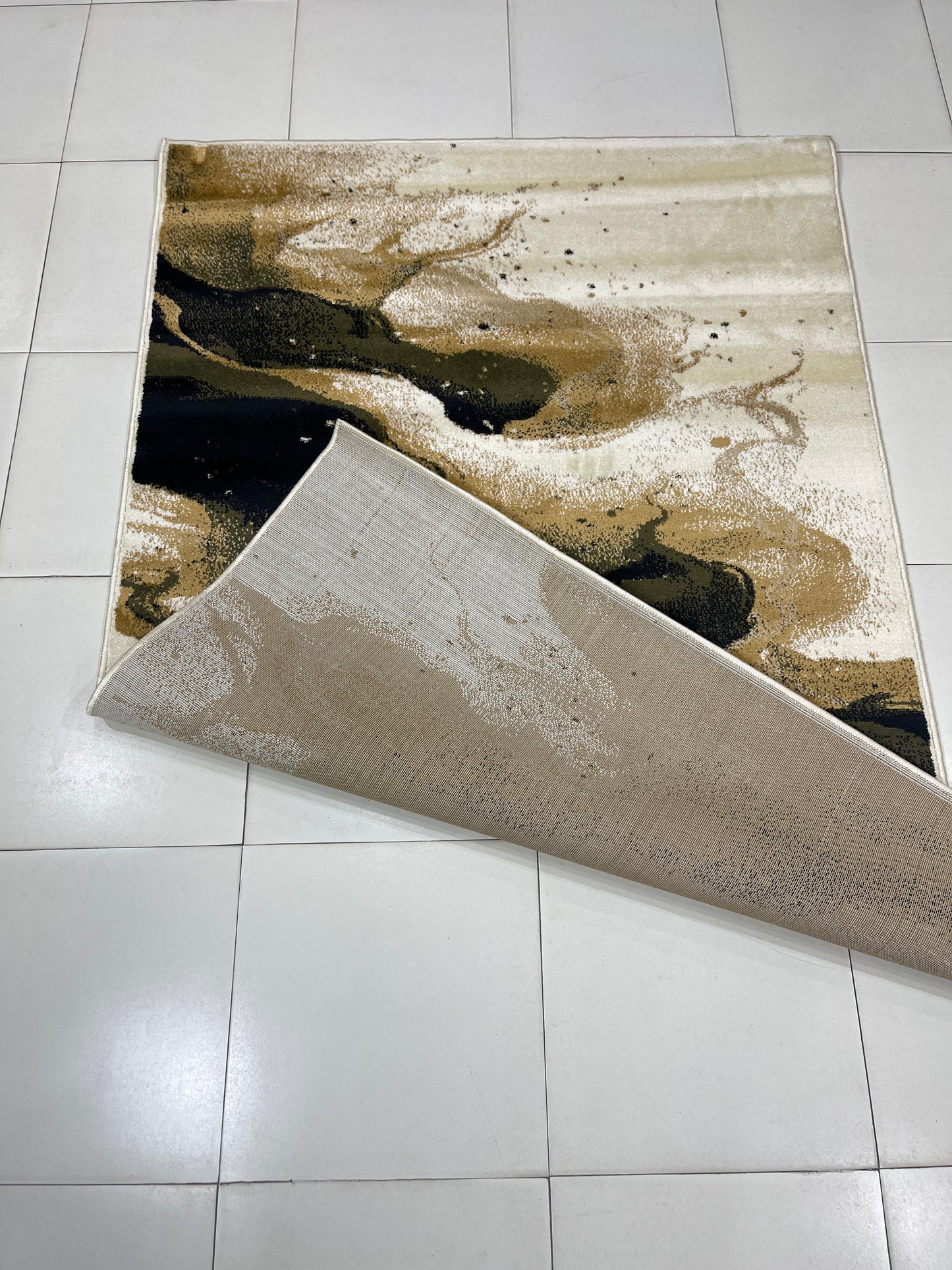 Modern Polypropylene Rug,back woven(Article-655-Off white)