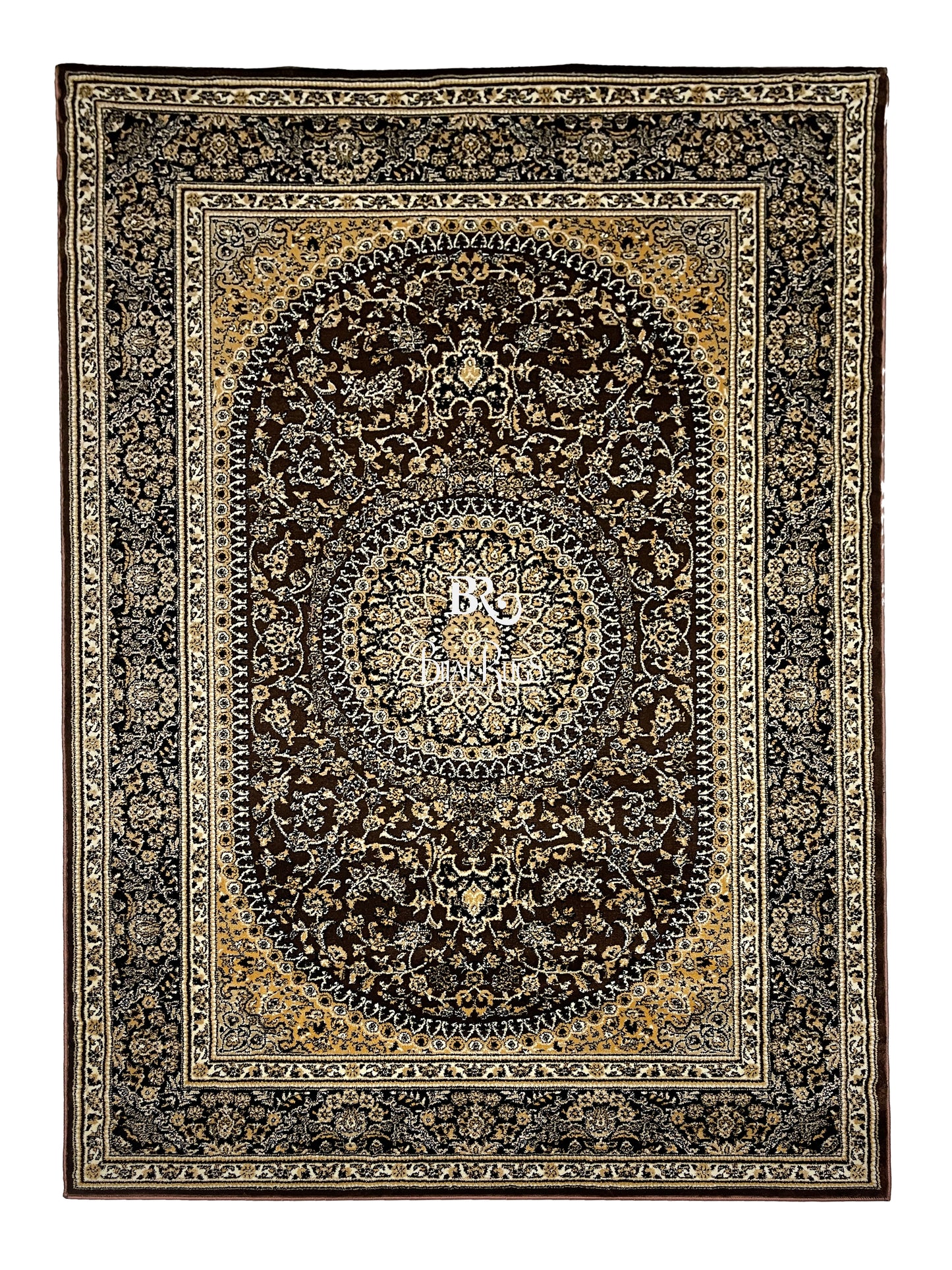 Persian polypropylene Rug,back woven(Article-22-Brown)
