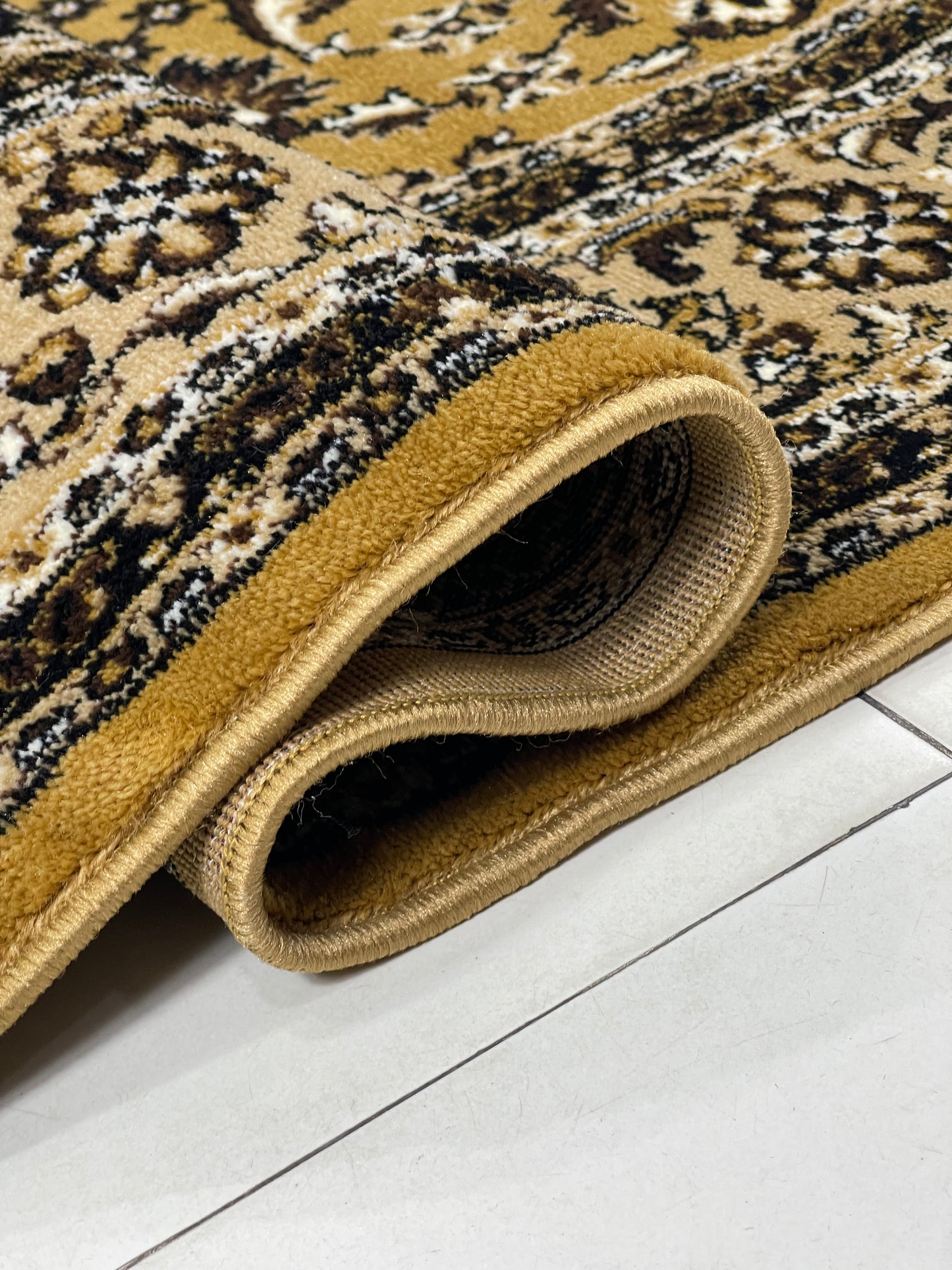 Persian polypropylene Rug,back woven(Article-01-Gold)