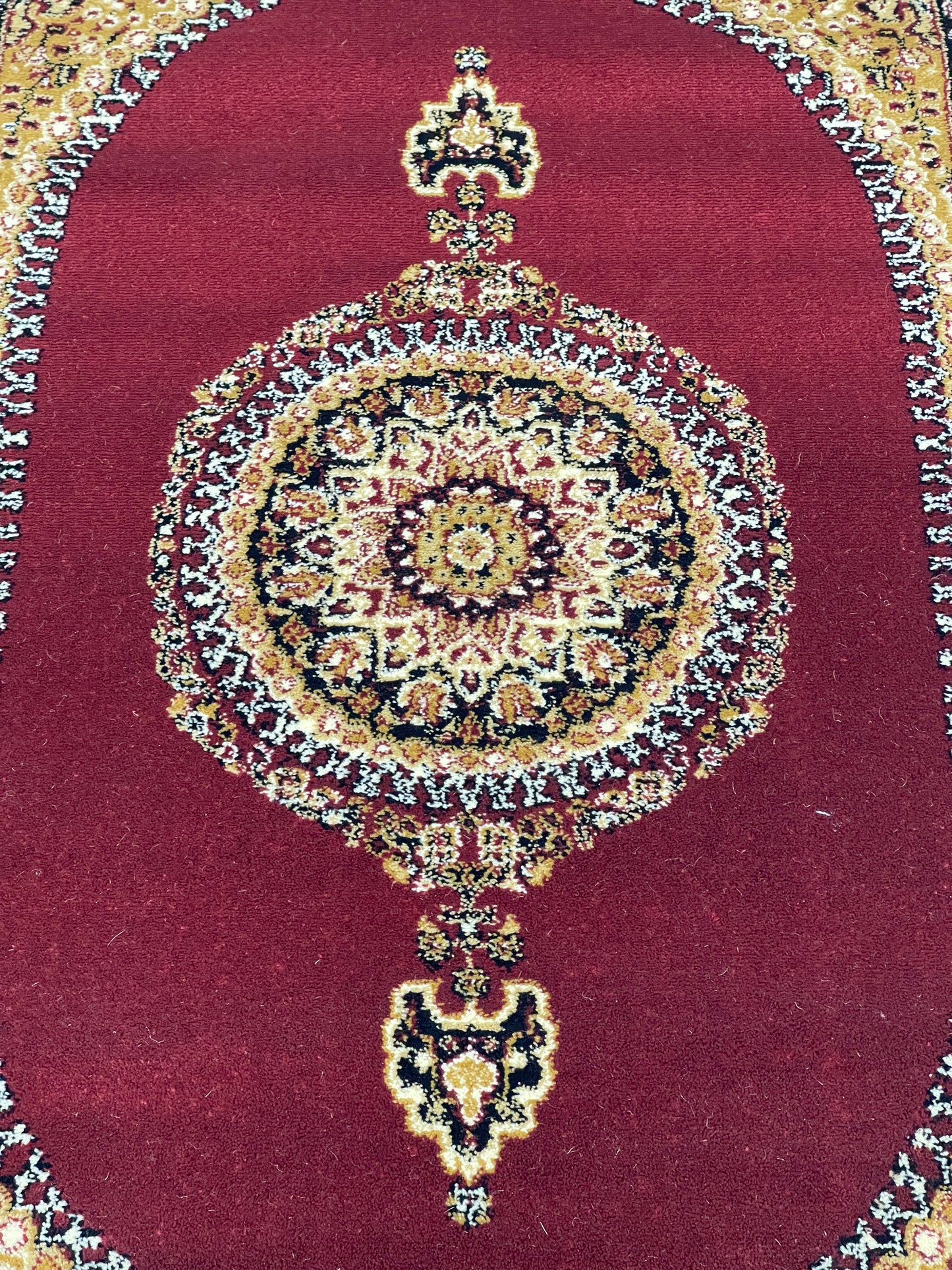 Persian Polypropylene Rug,Woven Back (Article-22-Red) Size : 3 ft width x 5 ft length (100cm x 150 cm)