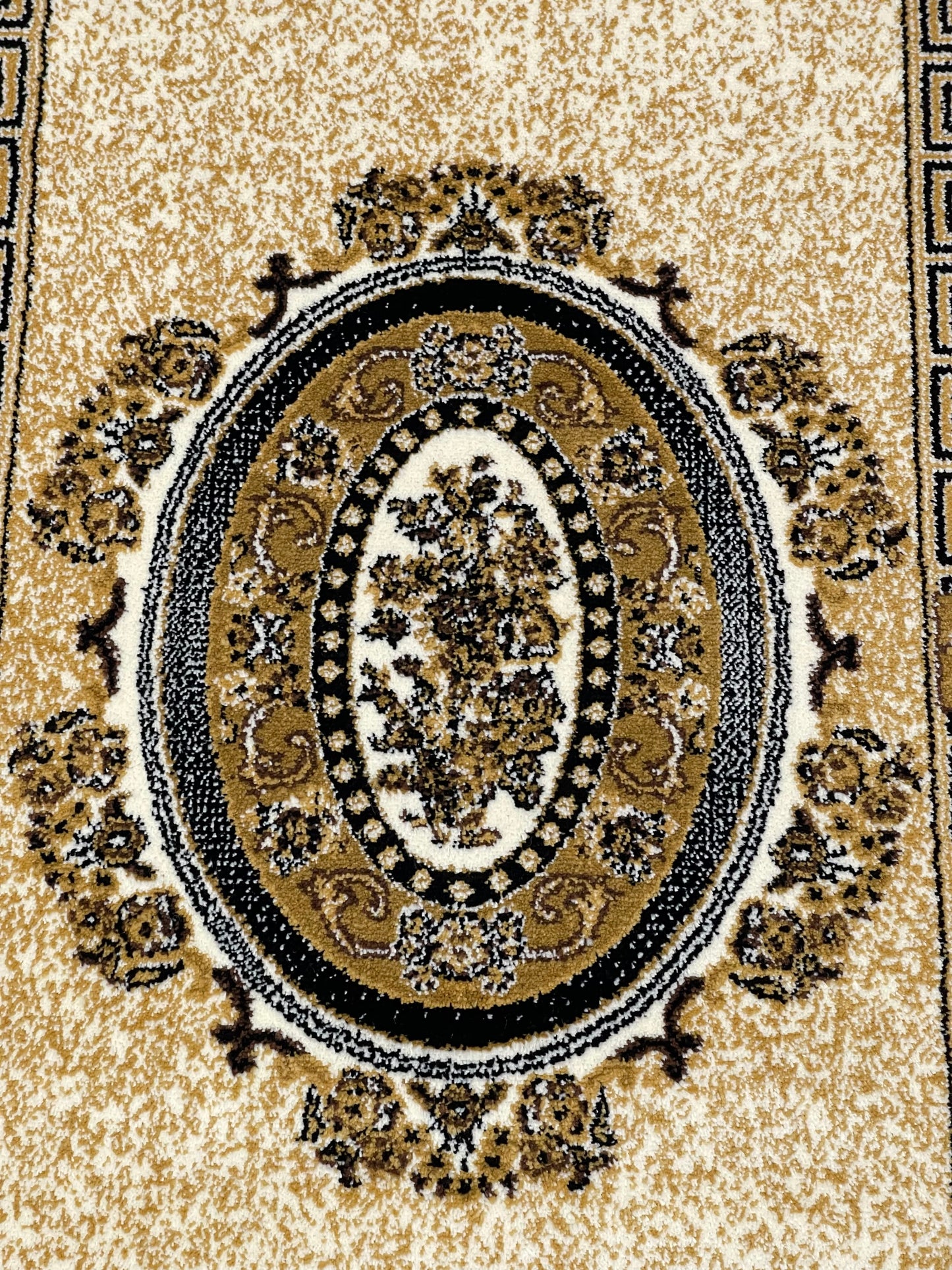 Off white Versace Polypropylene Woven Rug.  Size : 2.6 ft width x 6.6 ft length  (80 cm x 200cm)