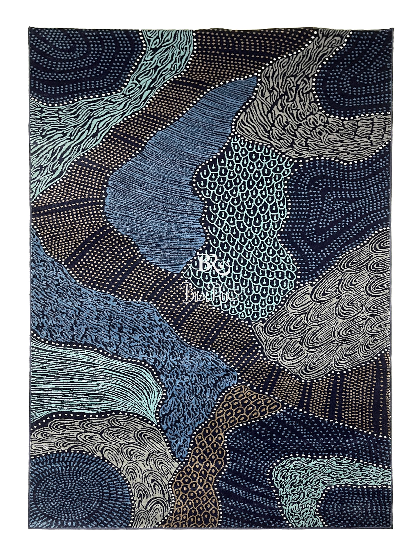 Modern polypropylene Rug,back woven(Article-125-Blue)
Size : 6.6 ft width x 9.6 ft length (200cm x 290cm)