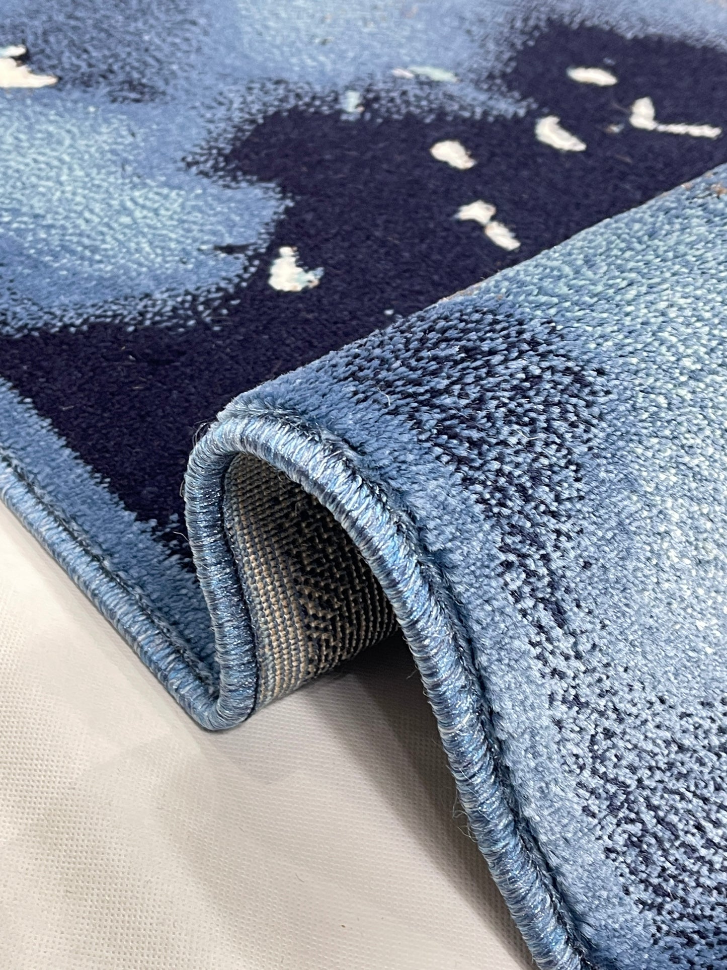 Modern polypropylene Rug,back woven(Article-186-Blue)