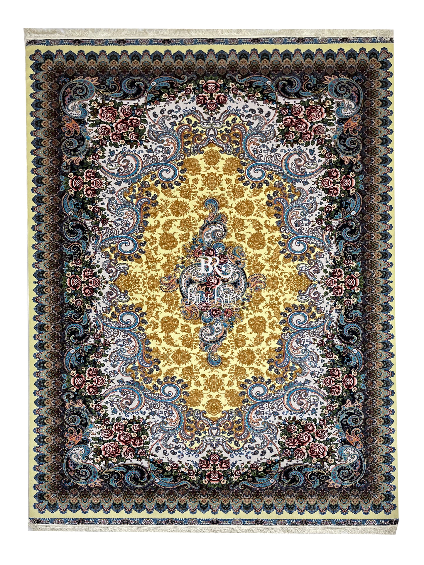 Irani Top Quality 
Mixture of 12 colours
1500 Reeds Acrylic Rug With Jute Back (03)
Size : 6.6 Ft Width x 9.6 Ft Length
