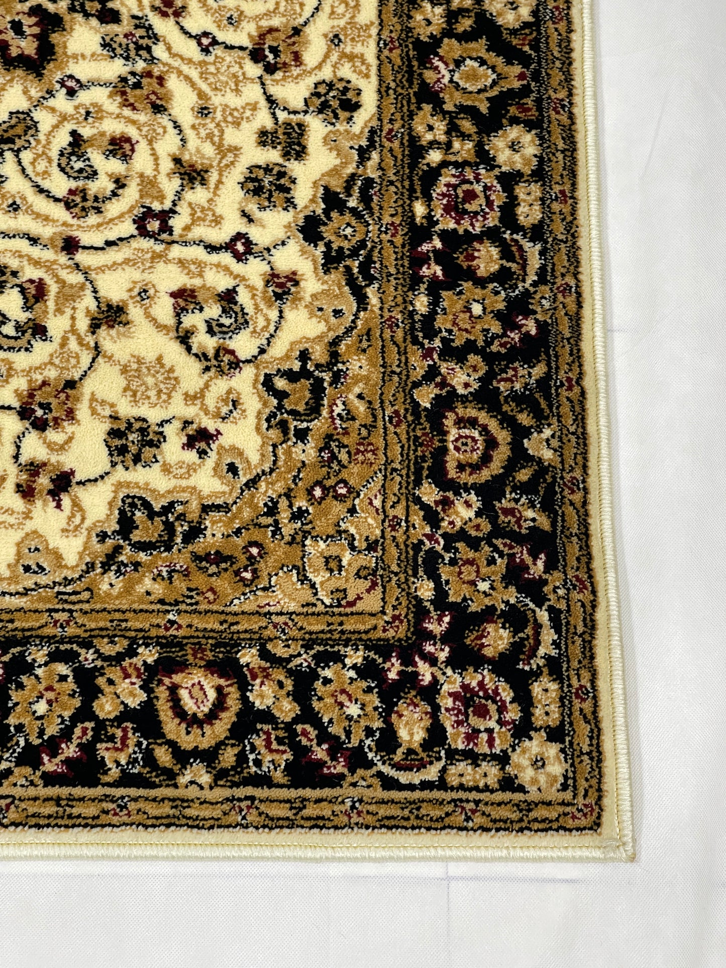 Persian Polypropylene Rug,Woven Back (Article-01-Off white) Size : 3 ft width x 5 ft length (100cm x 150 cm)