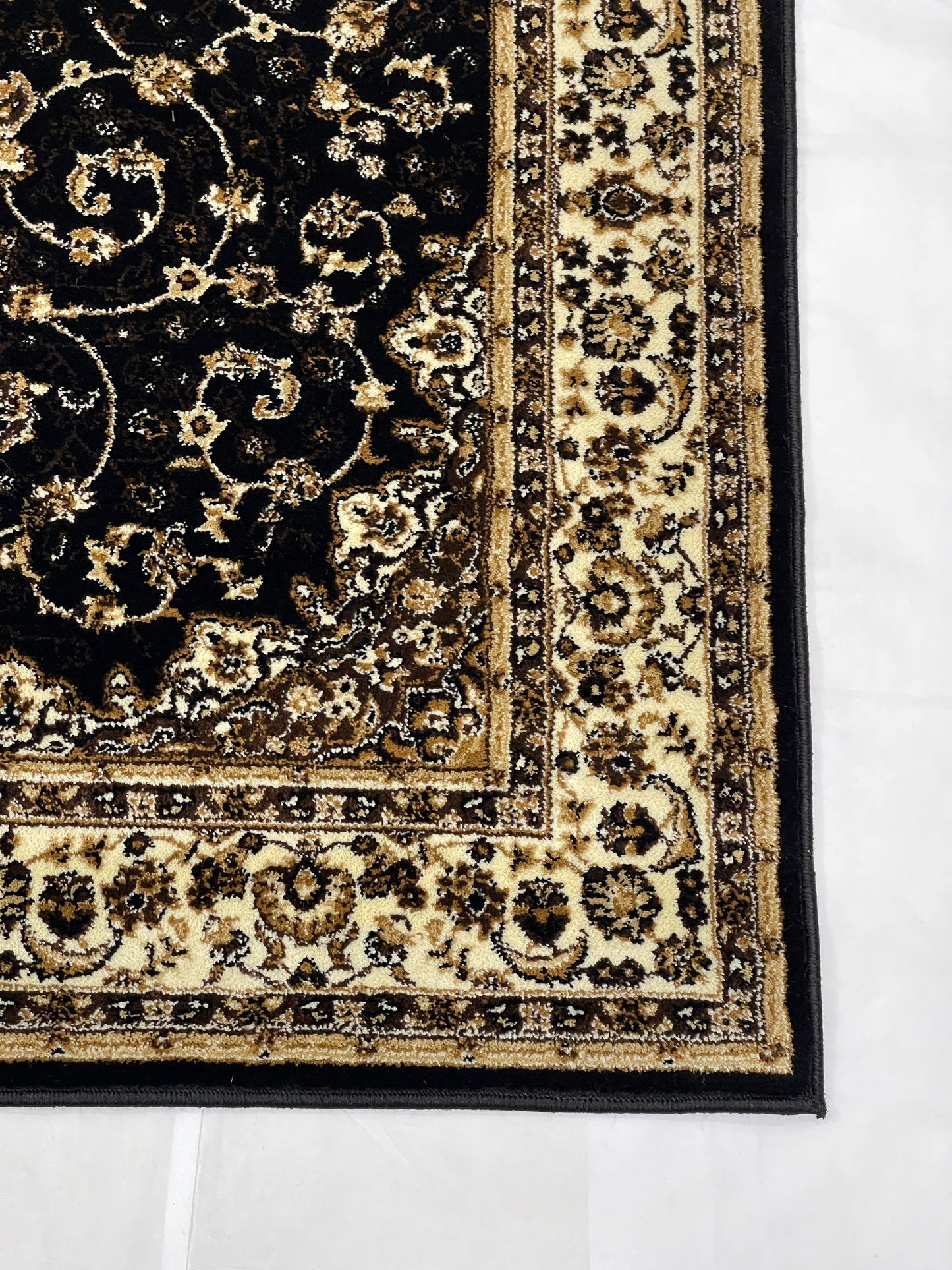 Persian Polypropylene Rug,back woven(Article-19-Black)
Size : 5ft width  x 7.3ft length (150cm x 220cm)