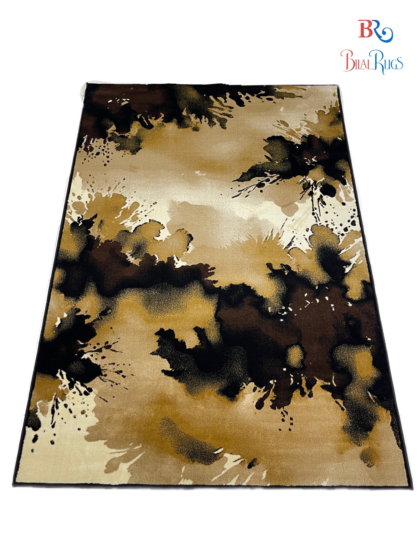 Modern polypropylene Rug,back woven(Article-166-Black )