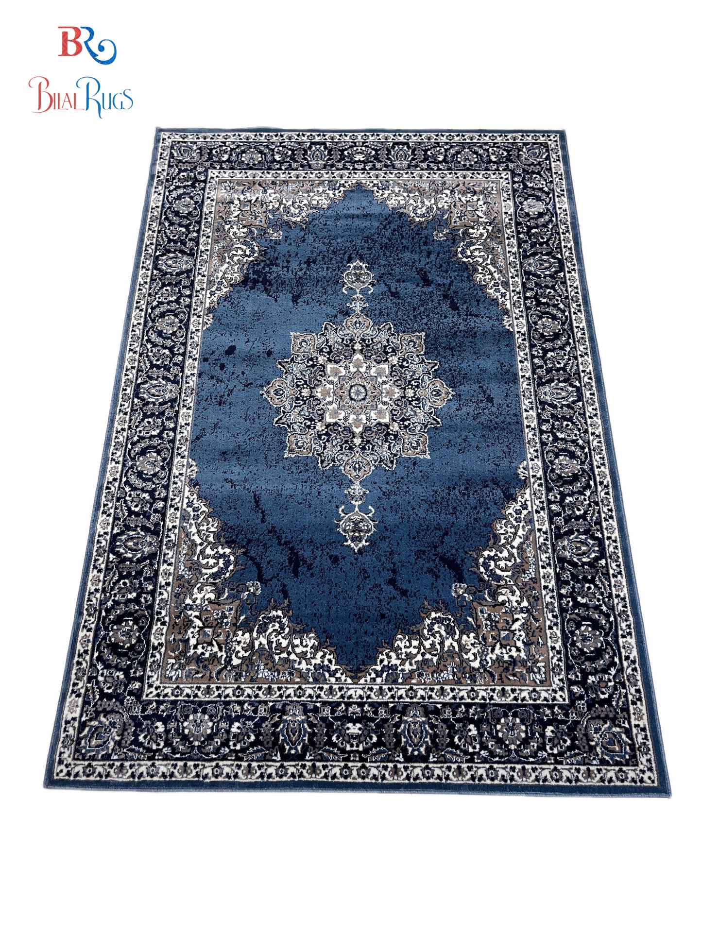 Persian Polypropylene Rug,back woven(Article-42-Blue)