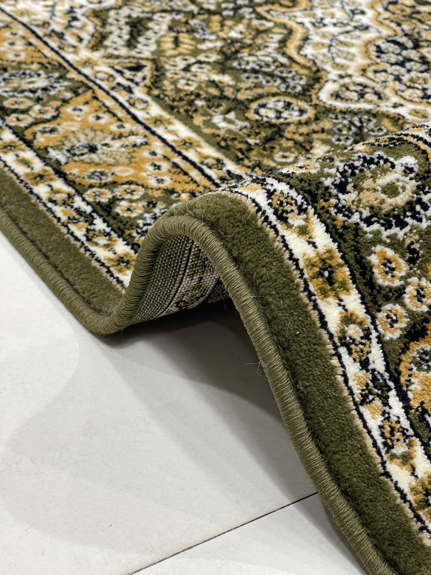 Persian  Polypropylene Rug,back woven(Article-25-Green)
