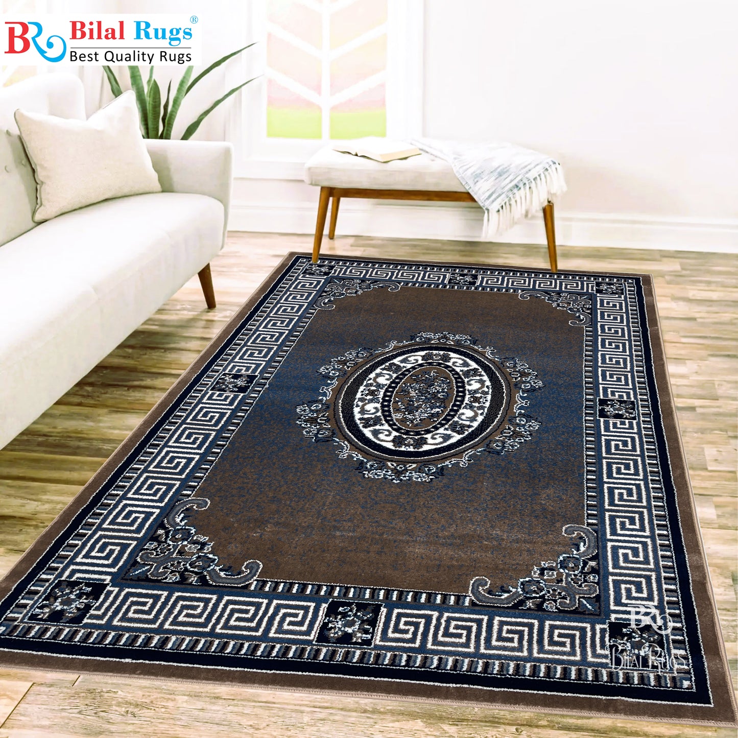 Modern Polypropylene Rug,back woven(Article-75-Mink)
Size : 5ft width  x 7.3ft length (150cm x 220cm)