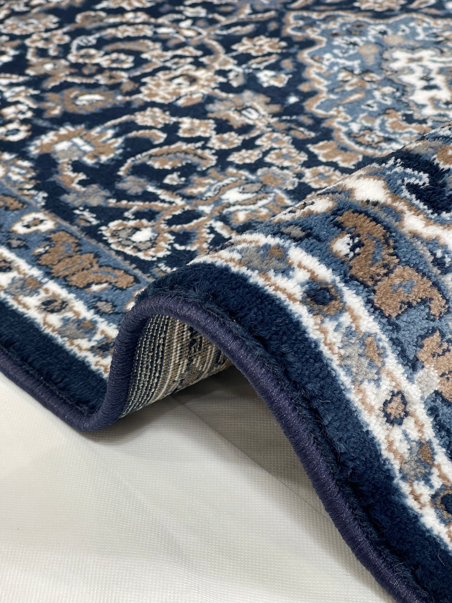 Persian Polypropylene Rug,Woven Back (Article-01-Blue) Size : 3 ft width x 5 ft length (100cm x 150 cm)