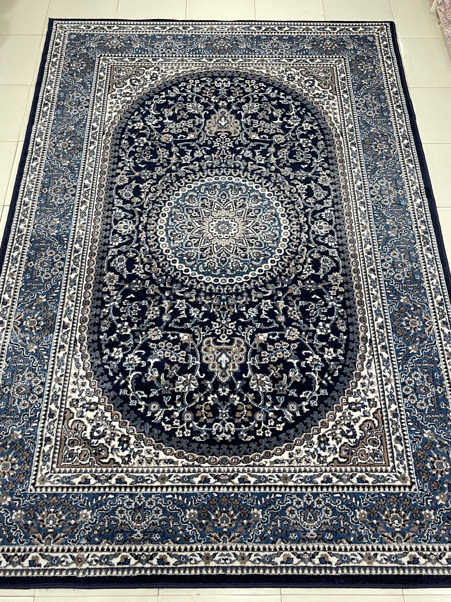 Persian Polypropylene Rug woven Back
Article-22-Dark Blue