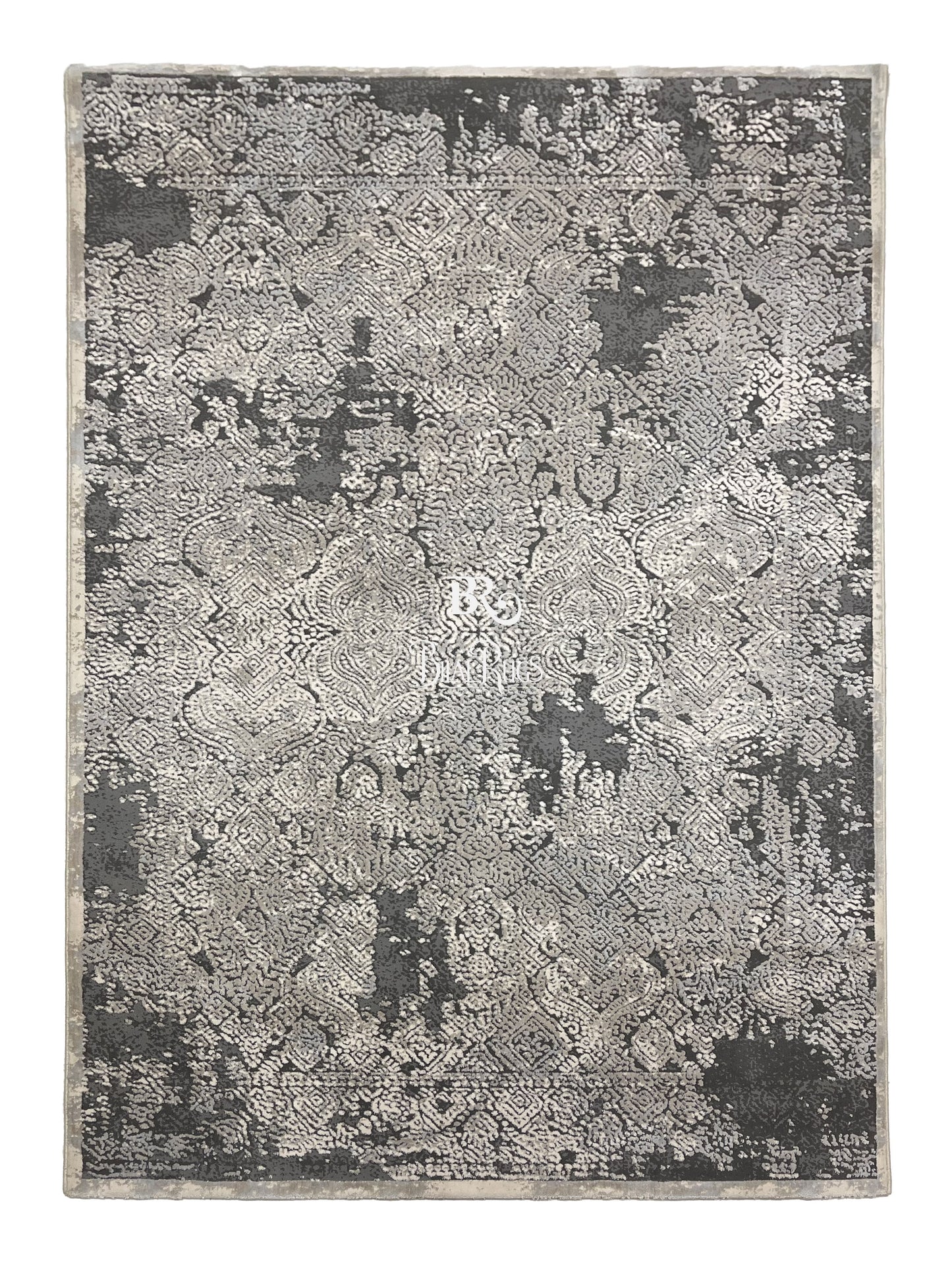 Irani Vintage Woven Rug.
 Article -2070-Grey , Off white
Size: 5 ft width x 7.3 ft length (150cm x 220cm)