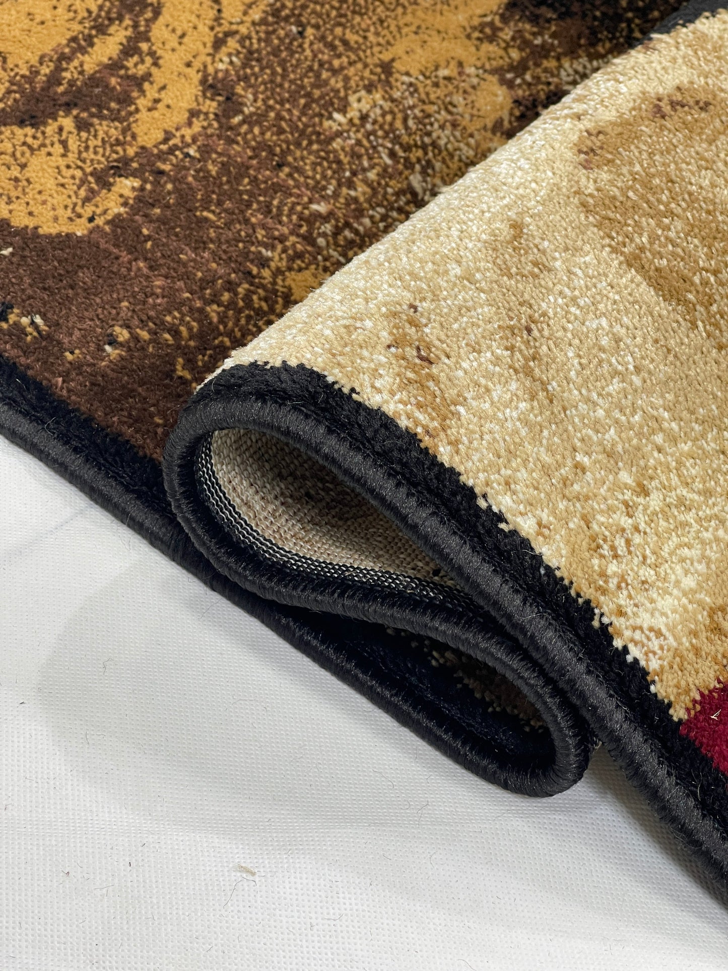 Modern polypropylene Rug,back woven
(Article-175-Black Multi)
Size : 4 ft width x 5.6 ft length (120 cm x 170 cm)