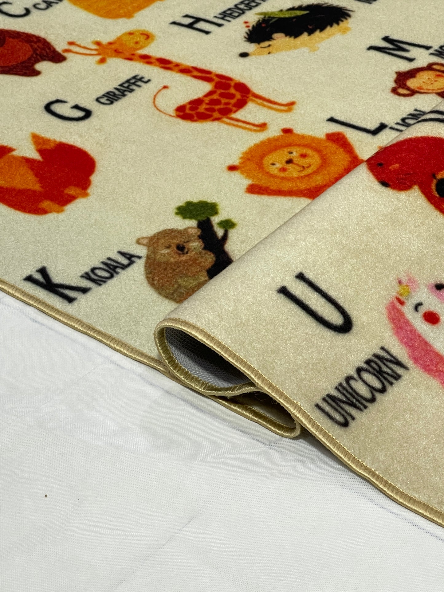 TPR Non Woven Kids Rug.  Article-93-Off white