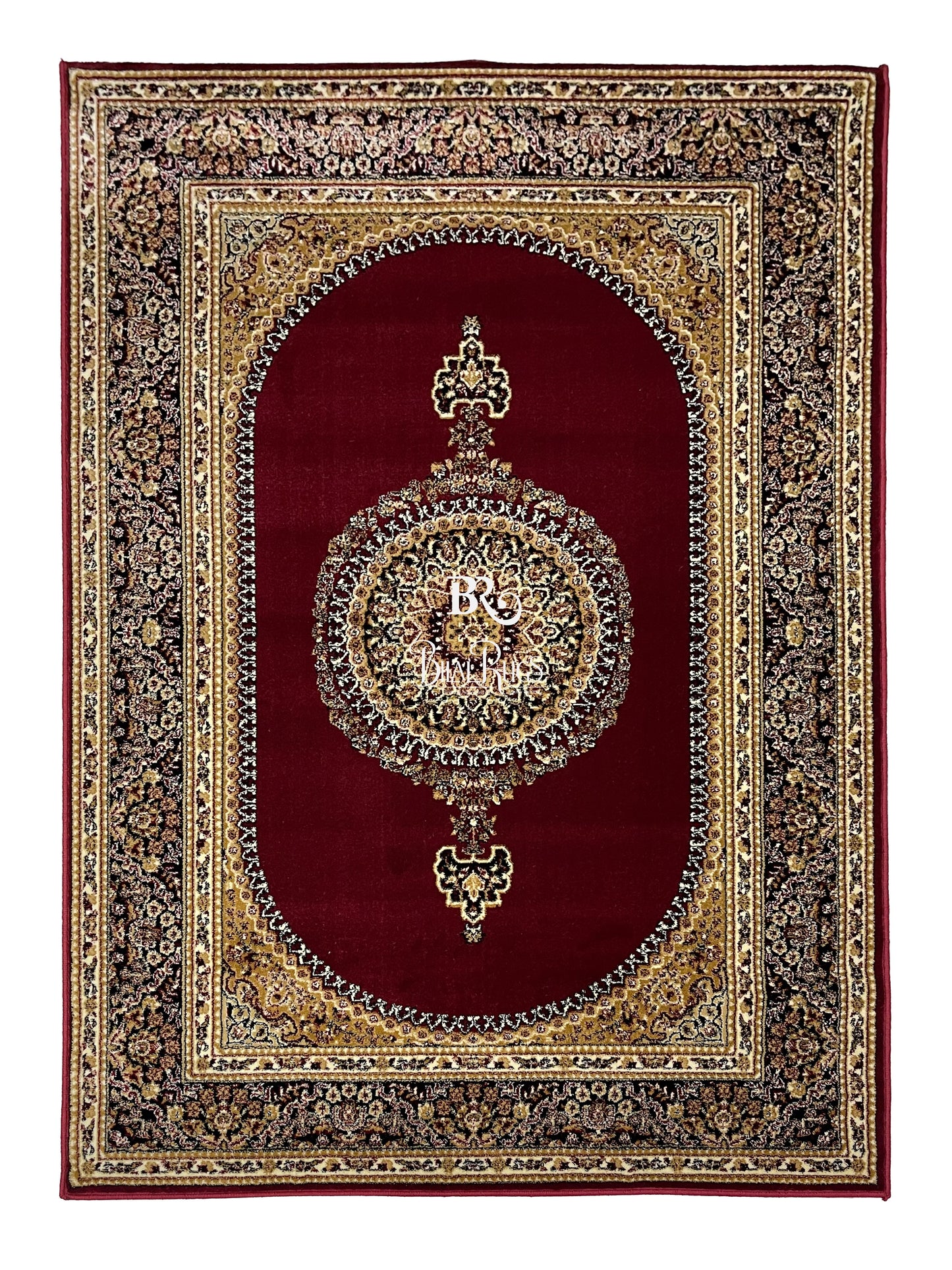 Persian polypropylene Rug,back woven(Article-22-Red)