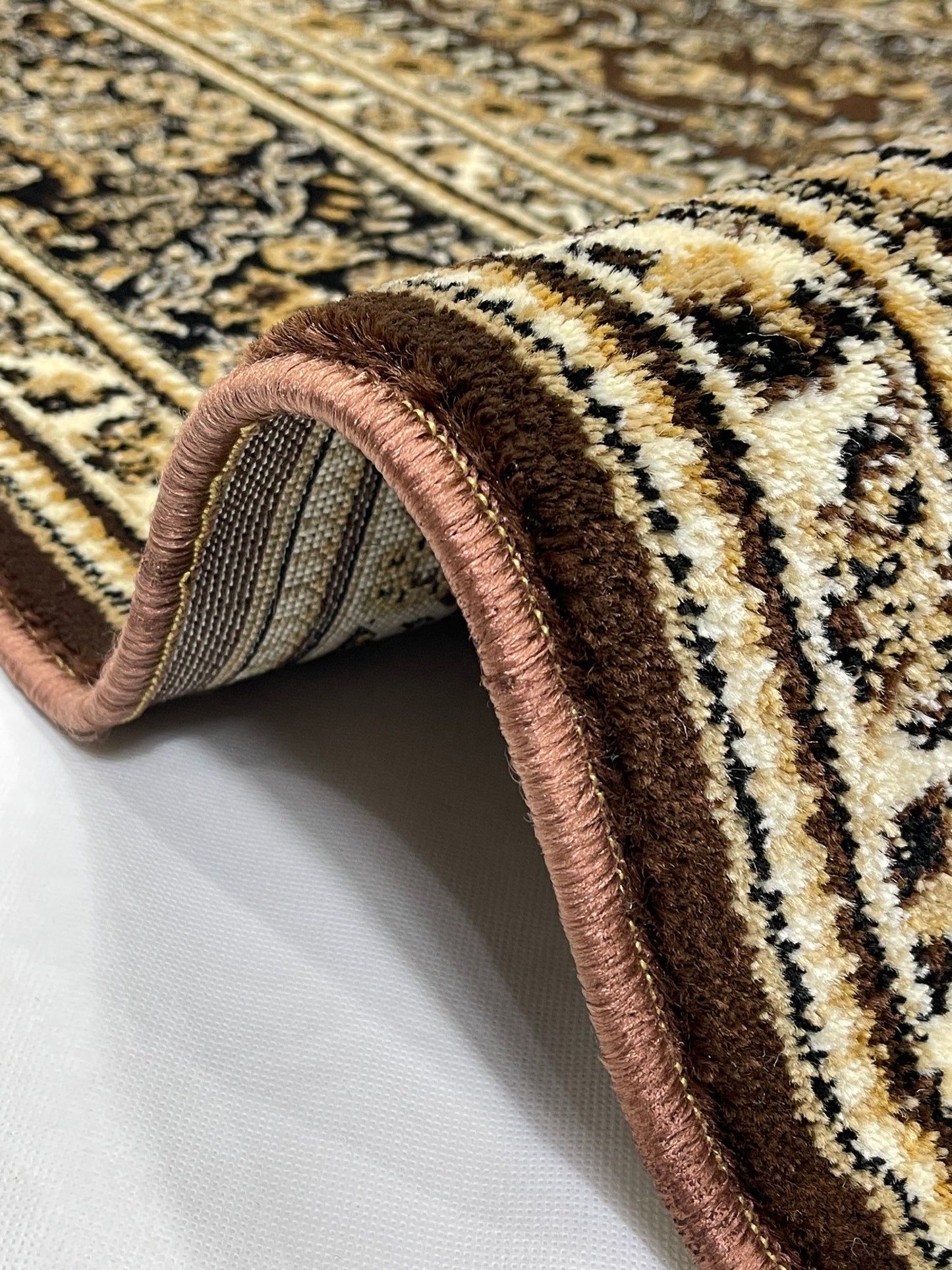Persian polypropylene Rug,back woven(Article-22-Brown)