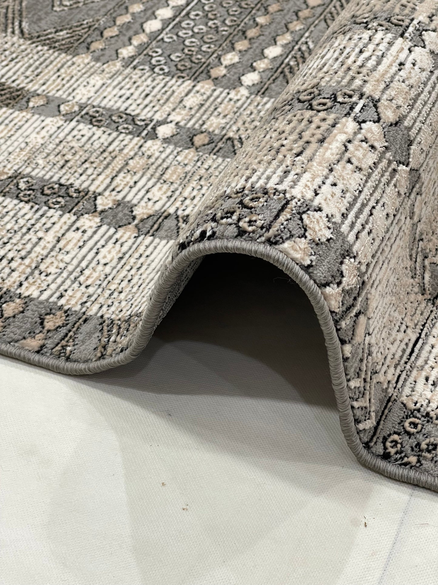 Irani Vintage Woven Rug.  Article -2086-Grey Size: 6.6 ft width x 9.6 ft length (200cm x 290cm)