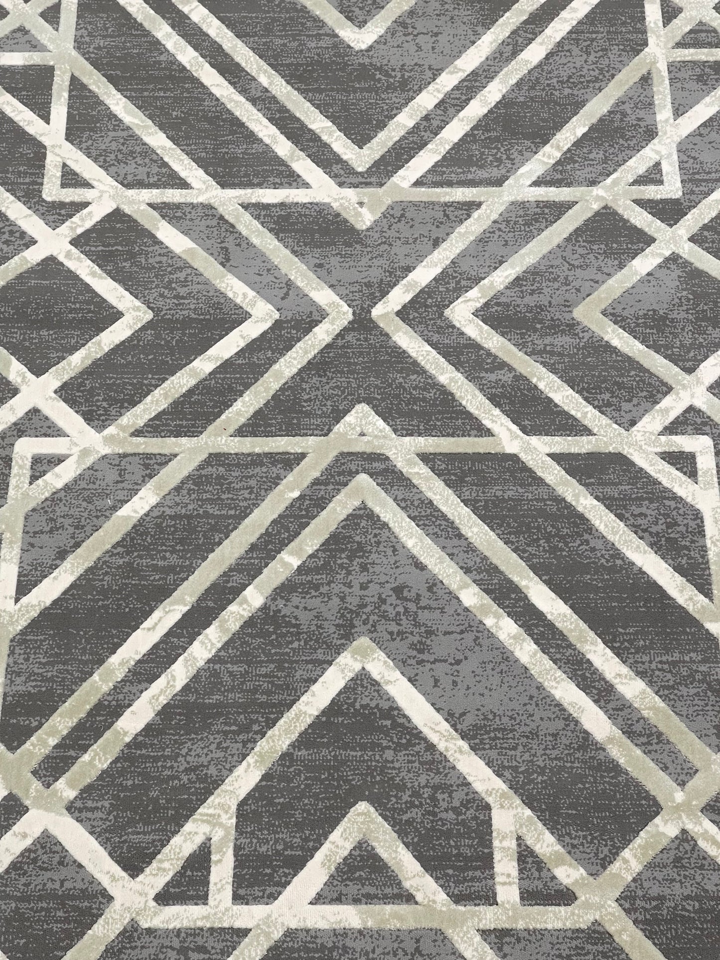 Irani Vintage Woven Rug.  Article -2080-Off White,Grey Size: 6.6 ft width x 9.6 ft length (200cm x 290cm)