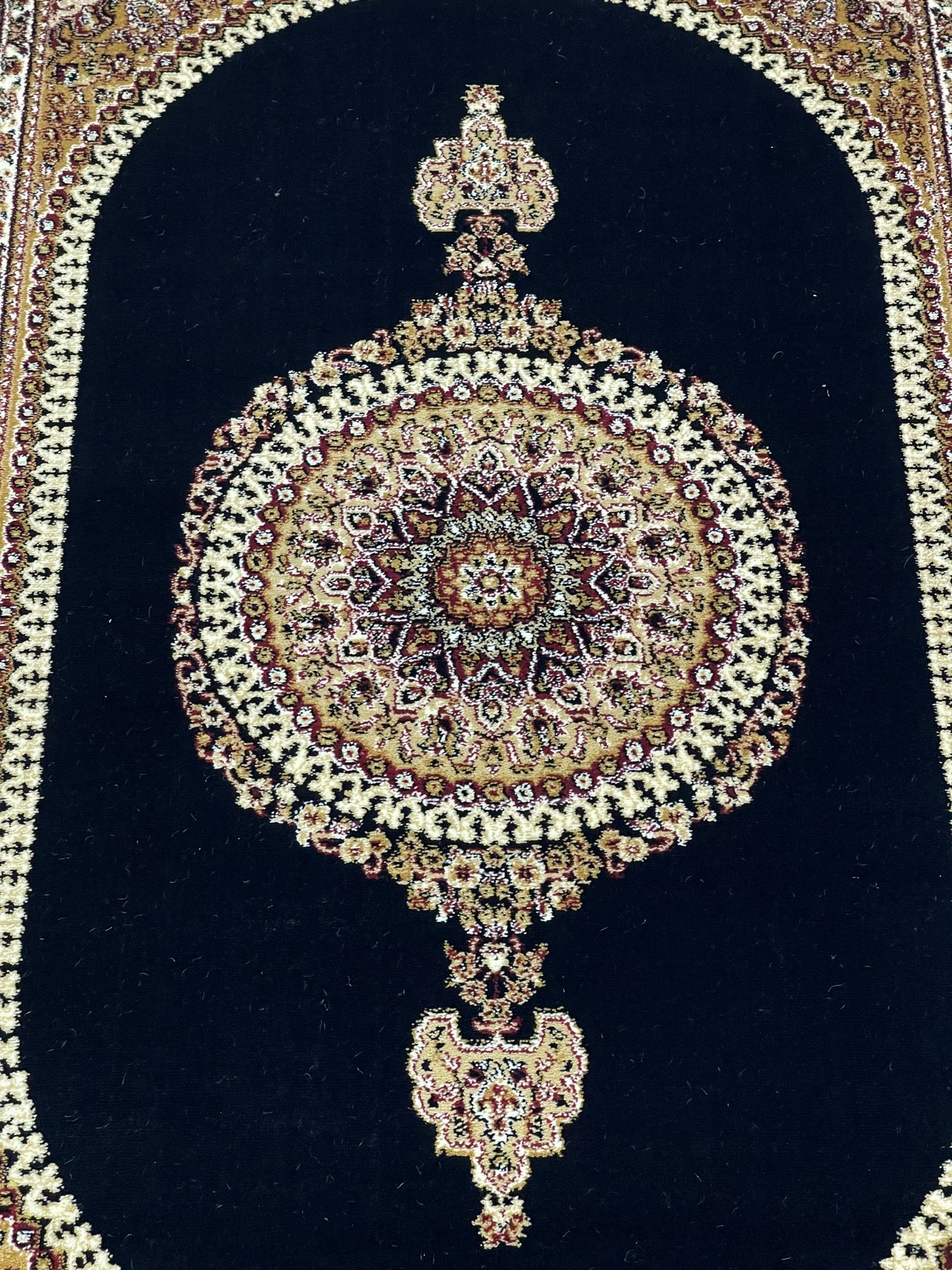 Persian Polypropylene Rug,back woven(Article-22-Black)