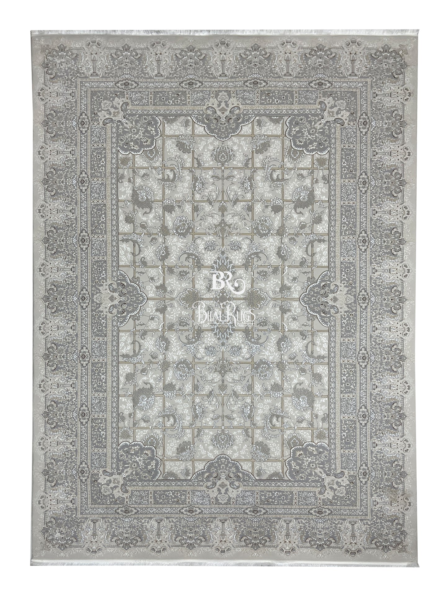 New Turkish Silk (Surya A)  Size: 6.6 ft width x 9.6 ft length (200cm x 290cm) Article -604- Off White