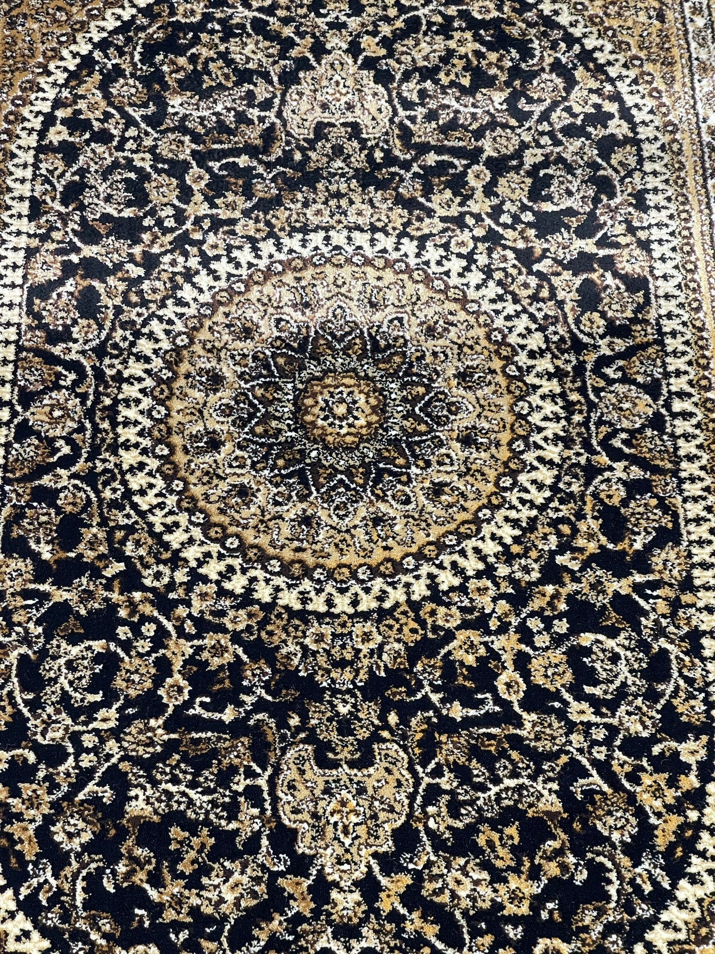 Persian Polypropylene Rug,back woven(Article-22-Black)
Size : 5ft width  x 7.3ft length (150cm x 220cm)