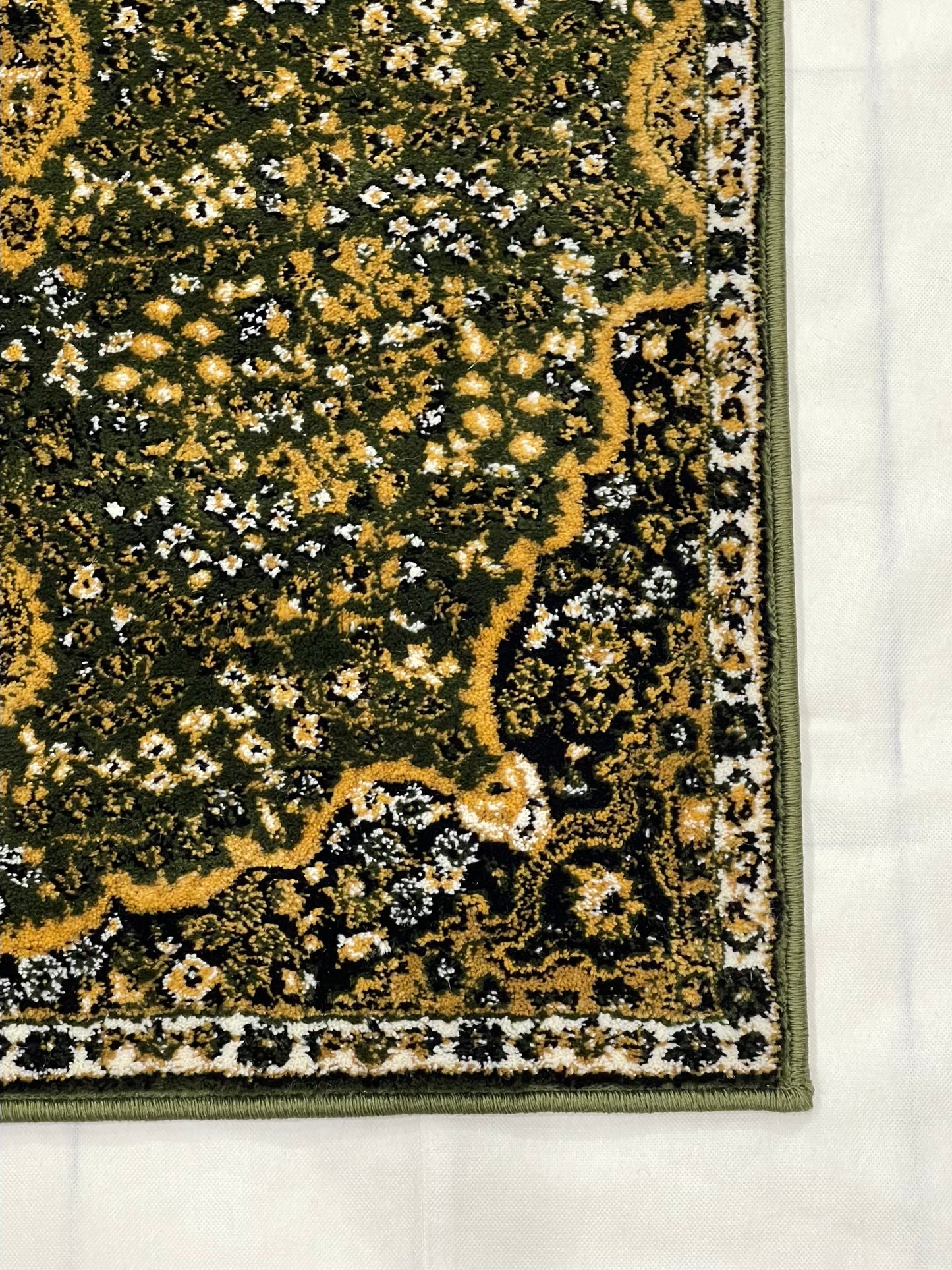 Green Persian Polypropylene Woven Runner.
 Size : 2.6 ft width x 6.6 ft length
 (80 cm x 200cm)