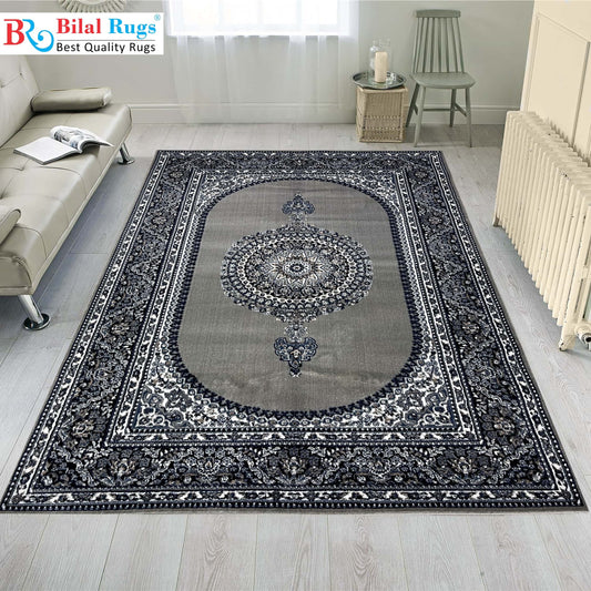 Persian polypropylene Rug,back woven(Article-22-Grey)