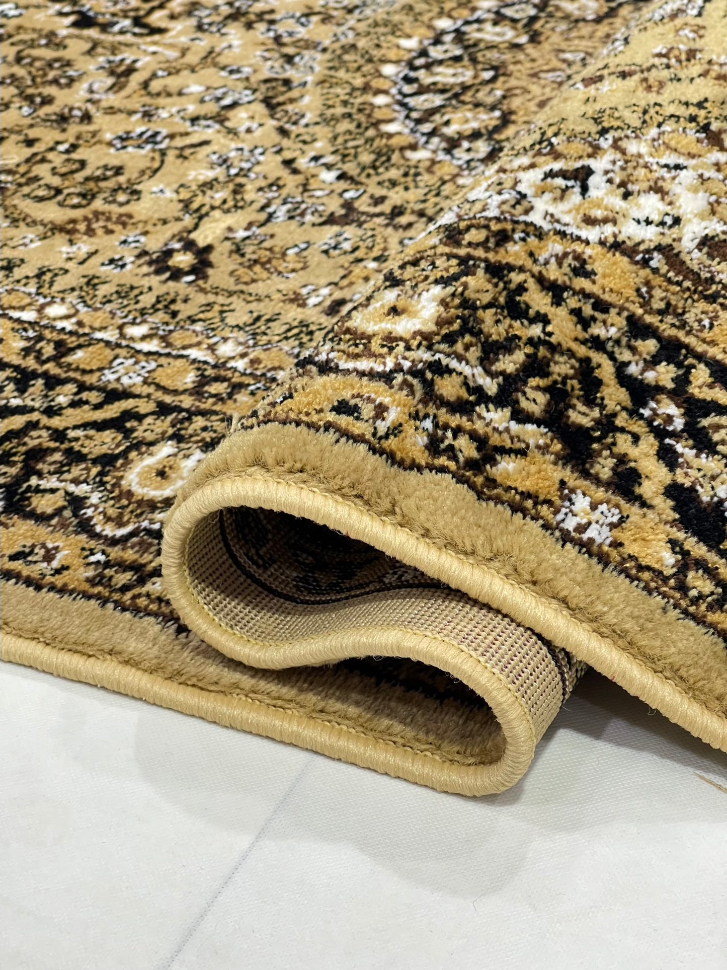 Persian polypropylene Rug,back woven(Article-22-Beige)