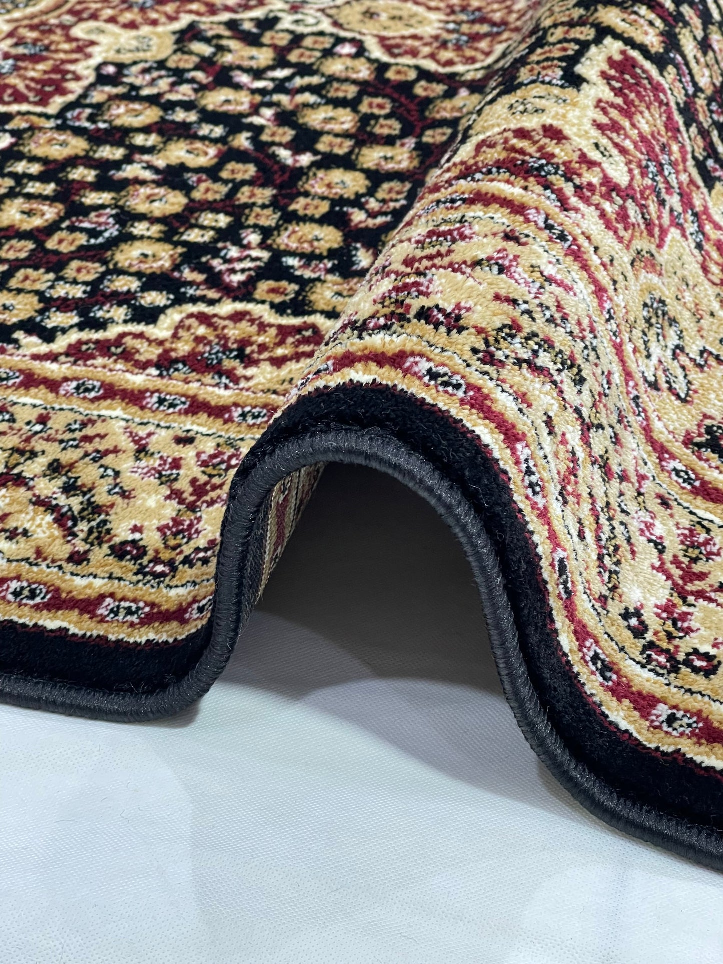 Persian polypropylene Rug,back woven(Article-04-Black)