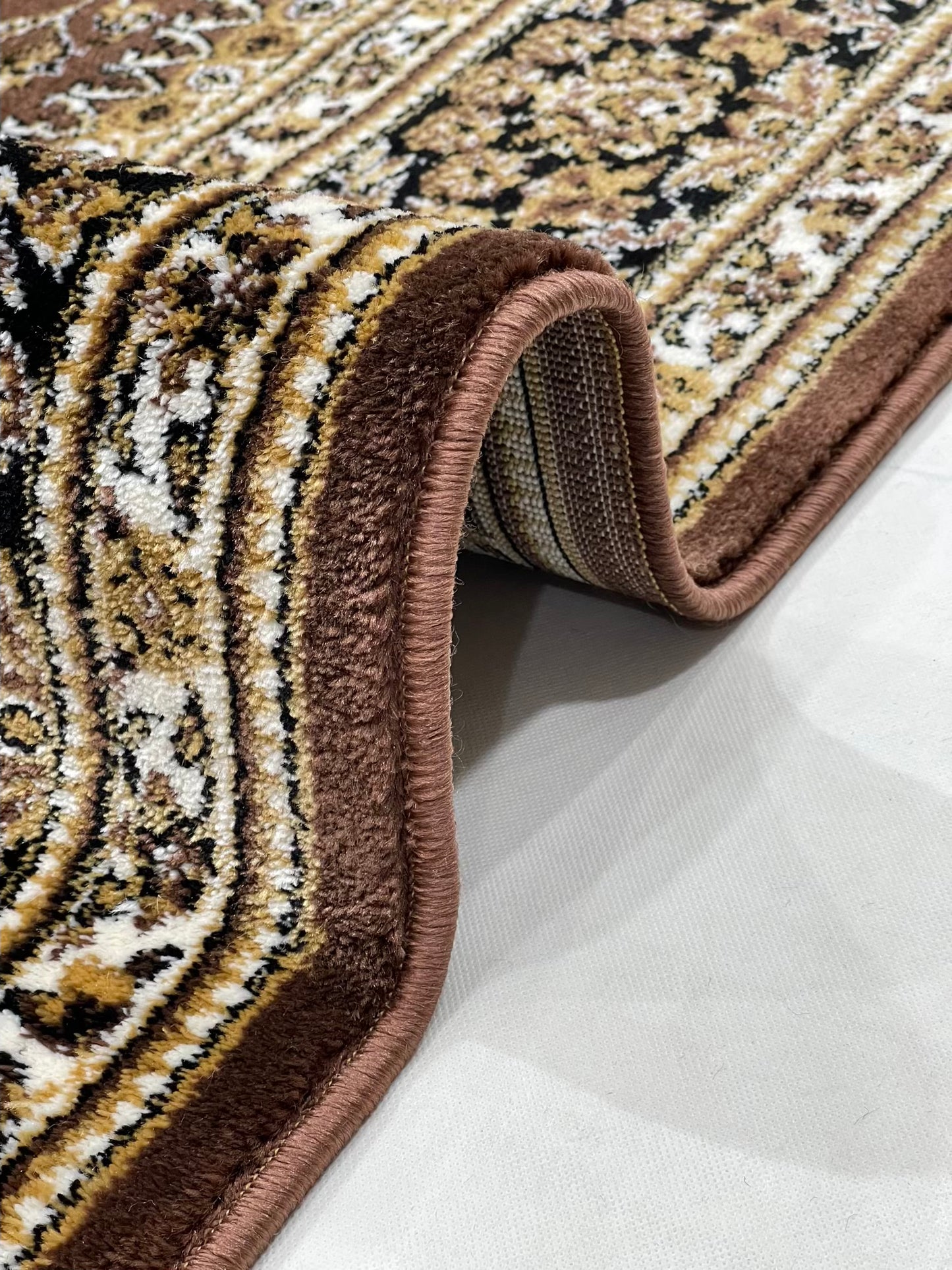 Persian polypropylene Rug,back woven(Article-22-Brown)