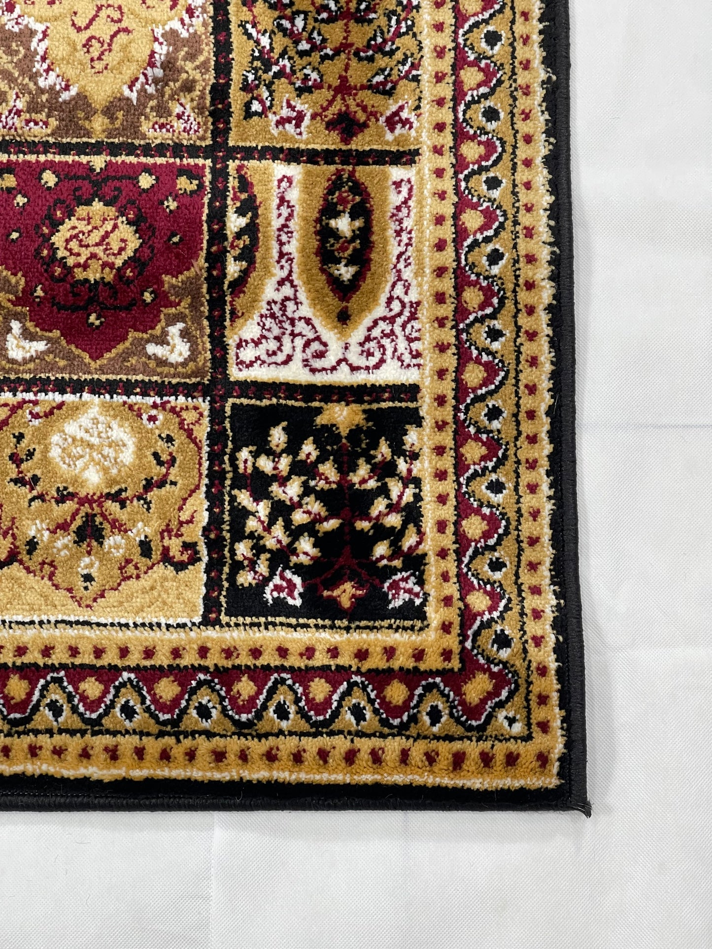 Black  Persian Polypropylene Woven Rug.  Size : 2.6 ft width x 6.6 ft length  (80 cm x 200cm)