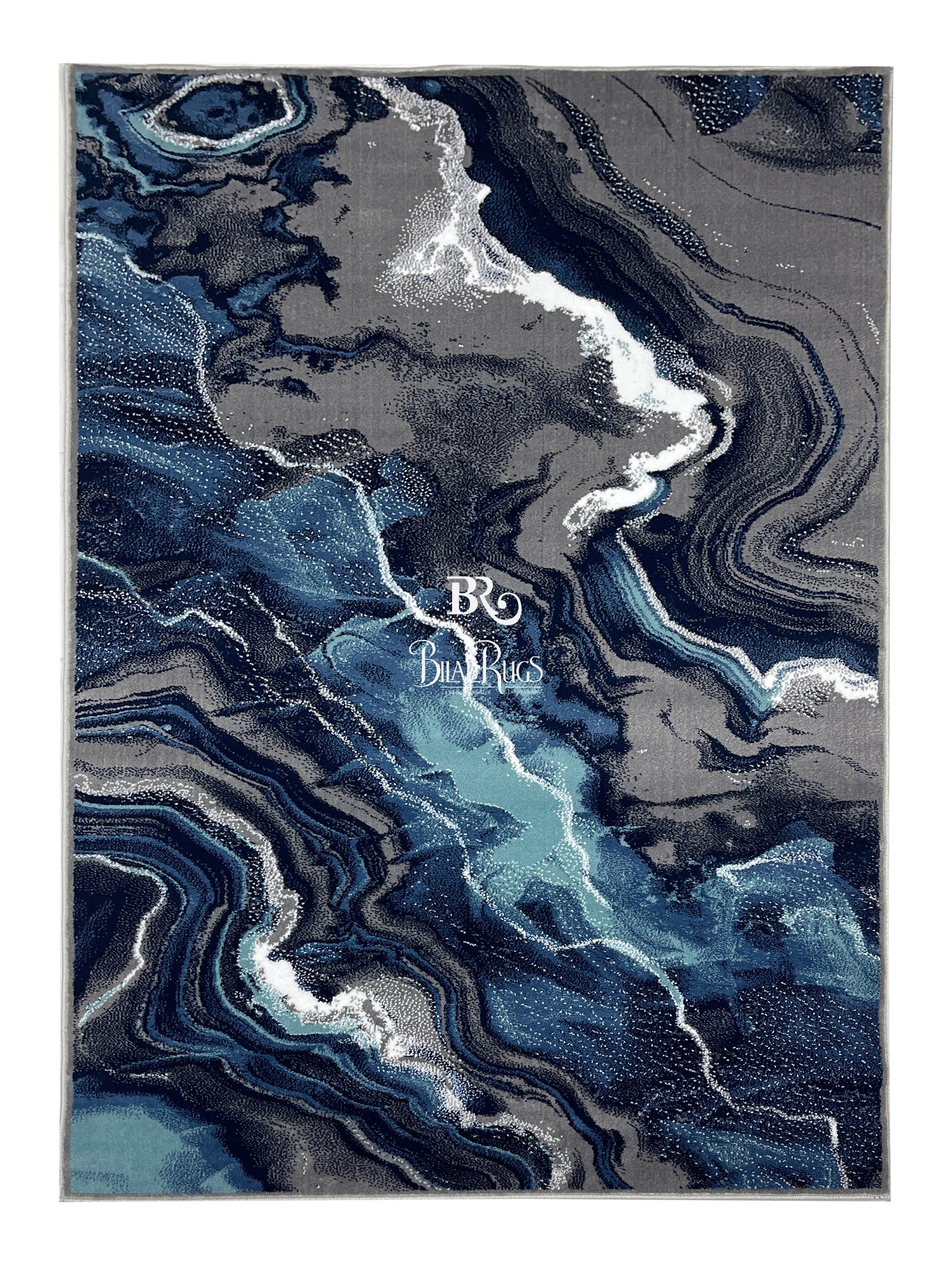 Modern polypropylene Rug,back woven(Article-3455-Grey)