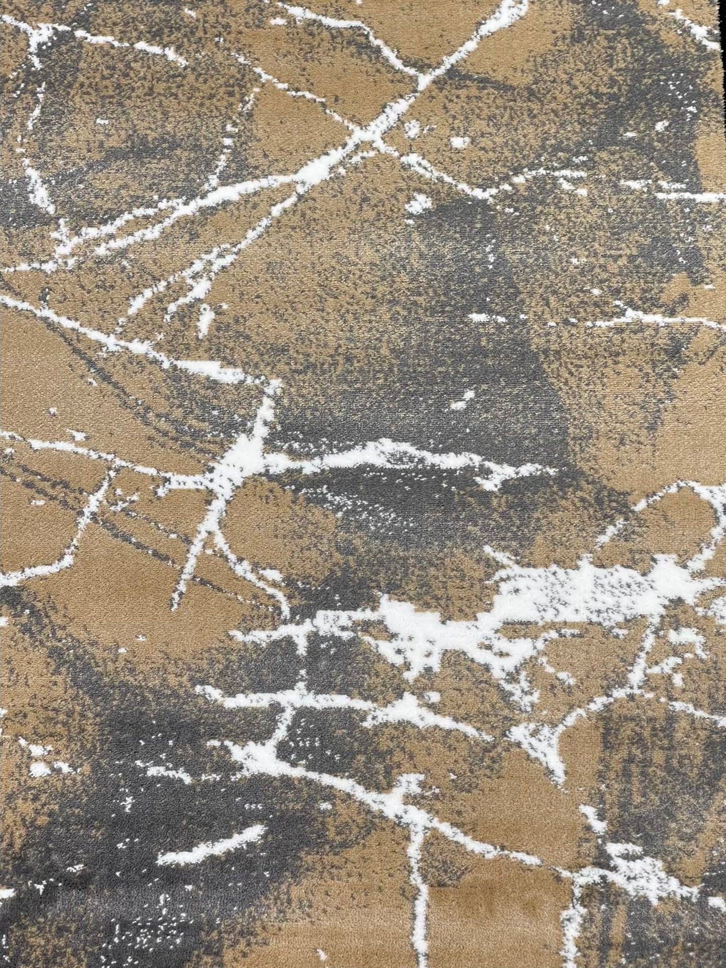 Modern polypropylene Rug,back woven(Article-6576-Mink ) Size : 5ft width  x 7.3ft length (150cm x 220cm)