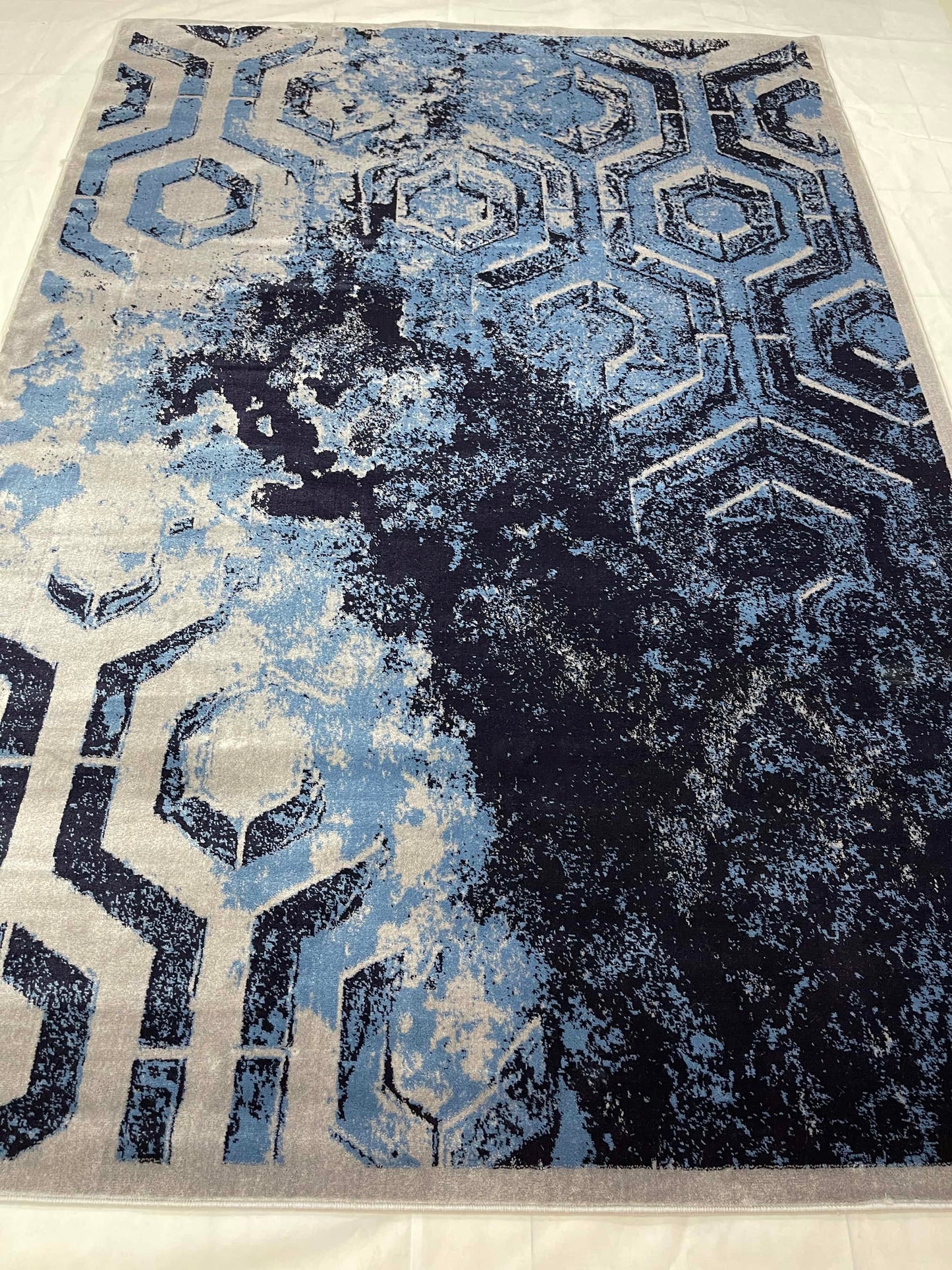 Modern polypropylene Rug,back woven(Article-6119-Grey ,Blue)